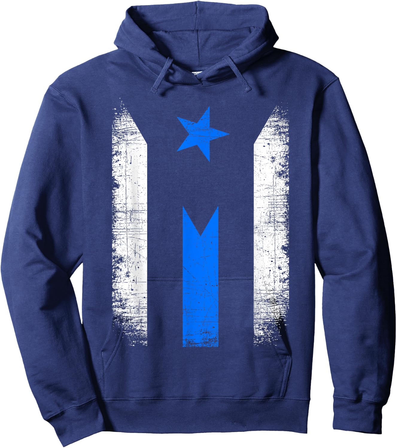 Back The Blue Line Puerto Rico Flag Police Support Boricua Hoodie - Hoodie | Navy