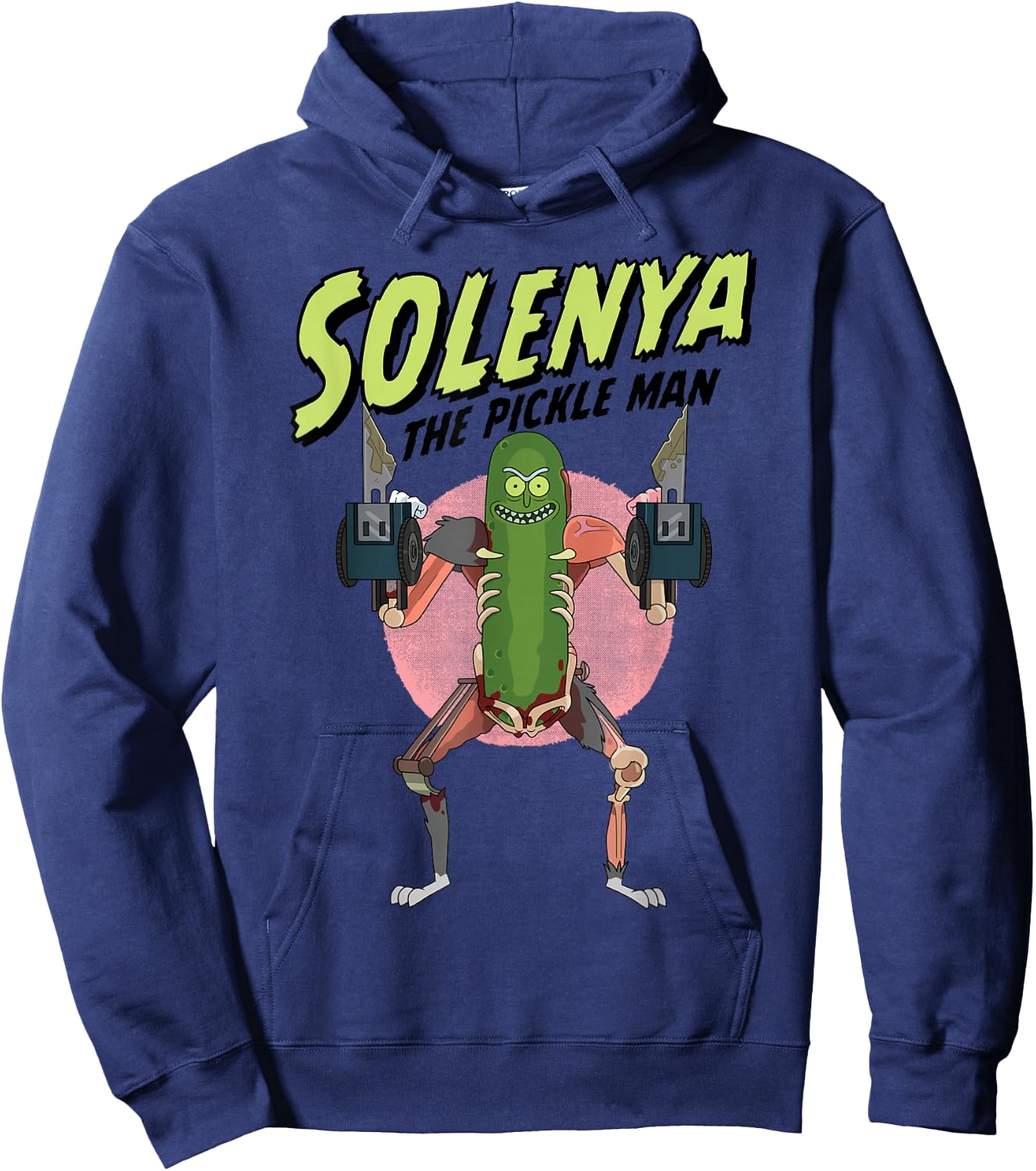 Rick and Morty Pickle Man Solenya Adult Cartoon Design Hoodie - Hoodie | Navy