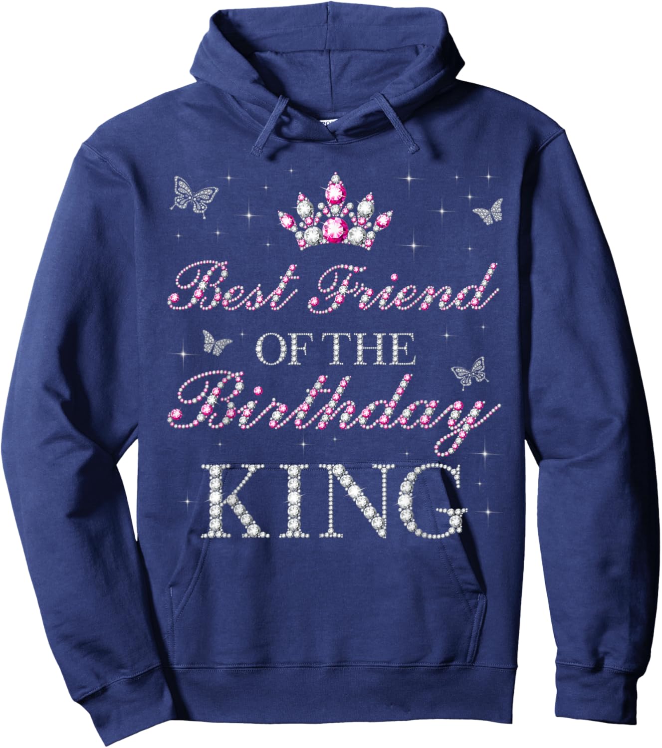 Best Friend Of The Birthday King Birthday Party Hoodie - Hoodie | Navy