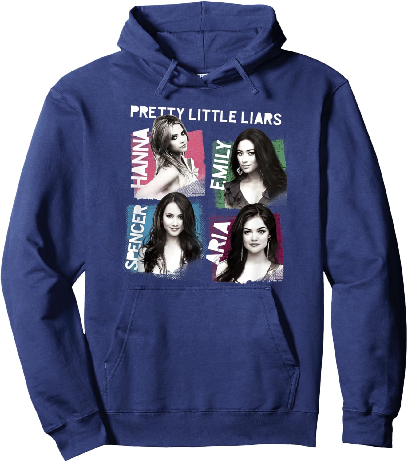 Pretty Little Liars Group Name Boxes Hoodie - Hoodie | Navy