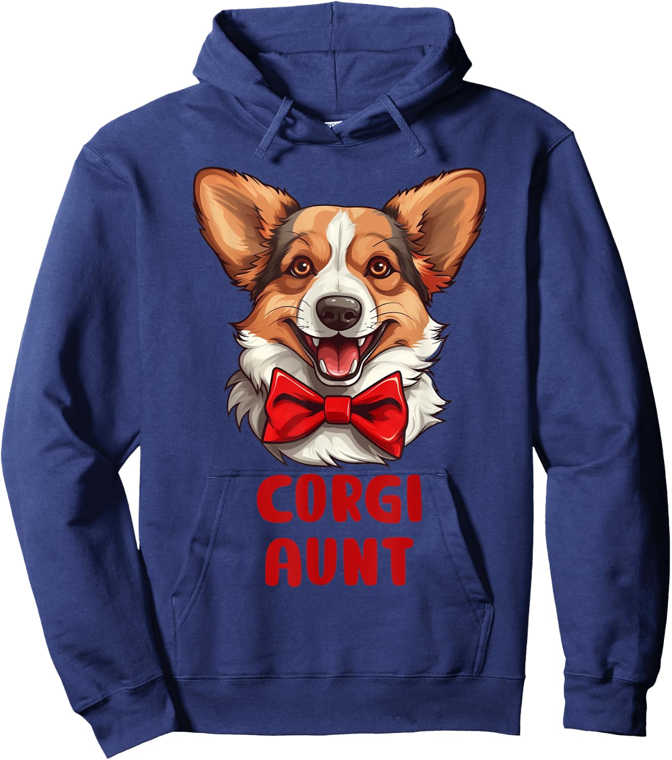 Cute Corgi Aunt Dog Lovers Gift Funny Puppy Corgi Owner Hoodie - Hoodie | Navy