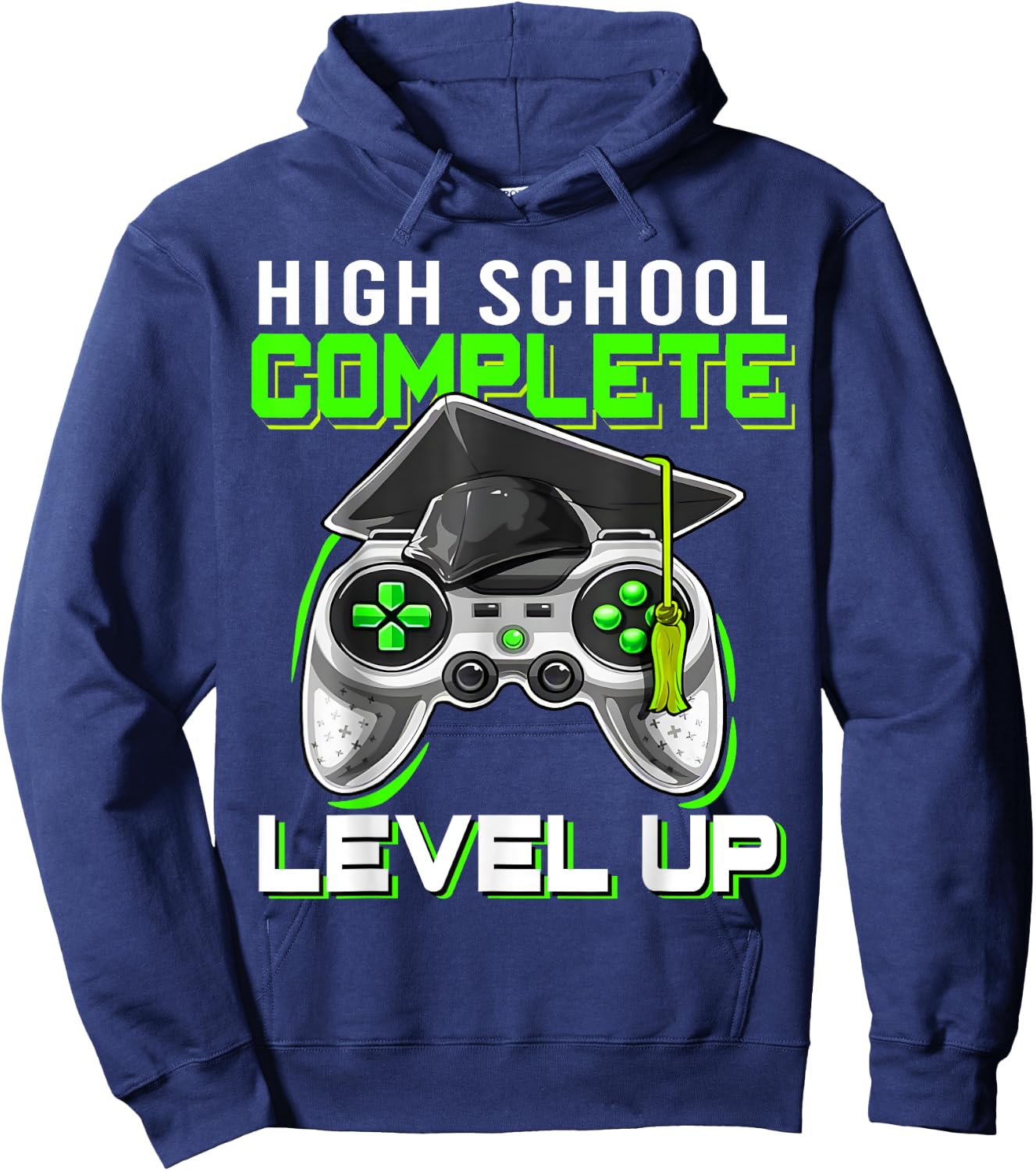 High School Level Complete Class Of 2024 Graduation Hoodie - Hoodie | Navy