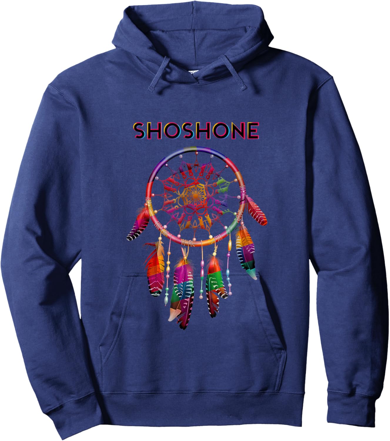 Shoshone Native American Indian Colorful Dreamcatcher Tribal Hoodie - Hoodie | Navy