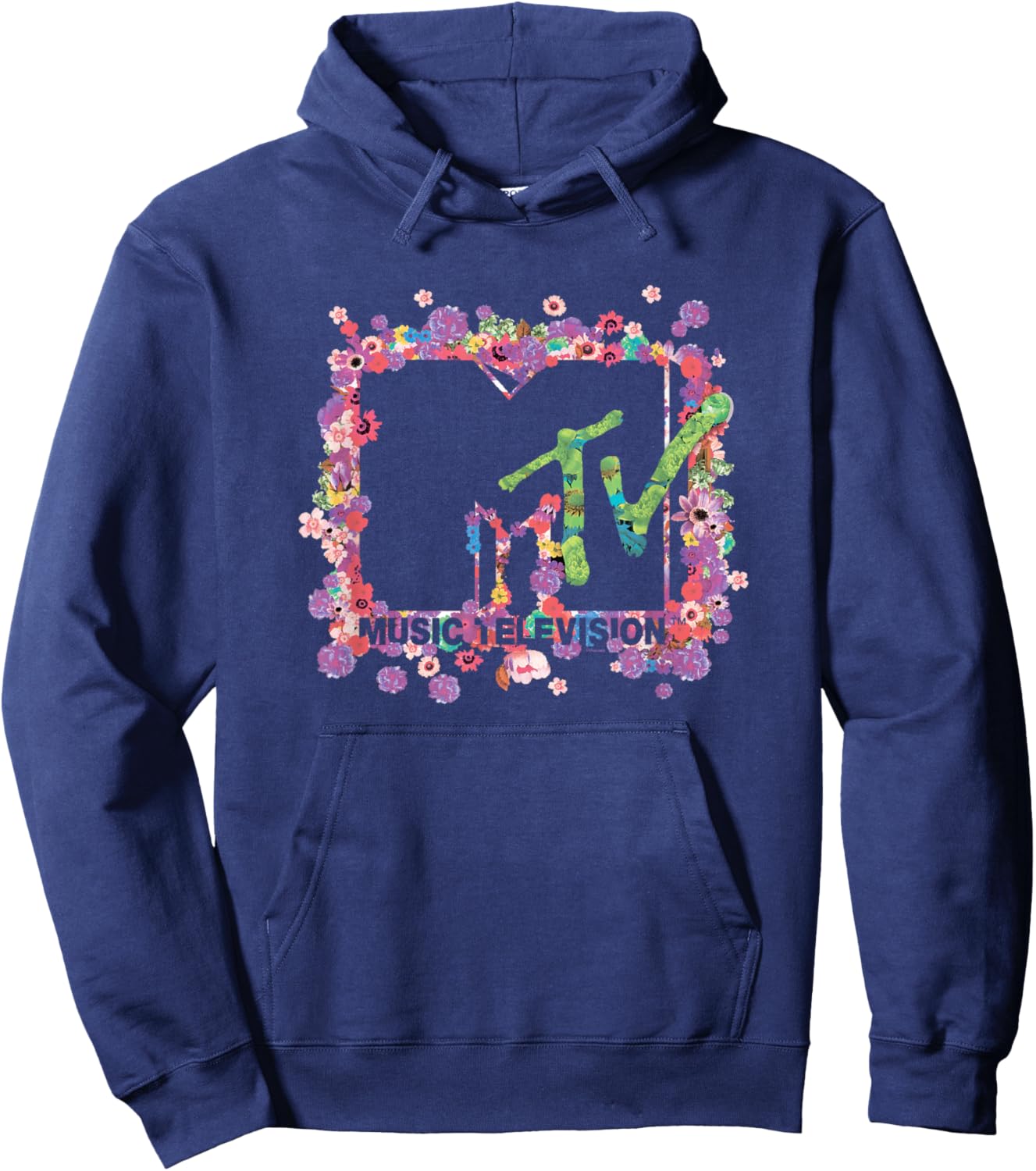 MTV - Floral Logo Hoodie - Hoodie | Navy