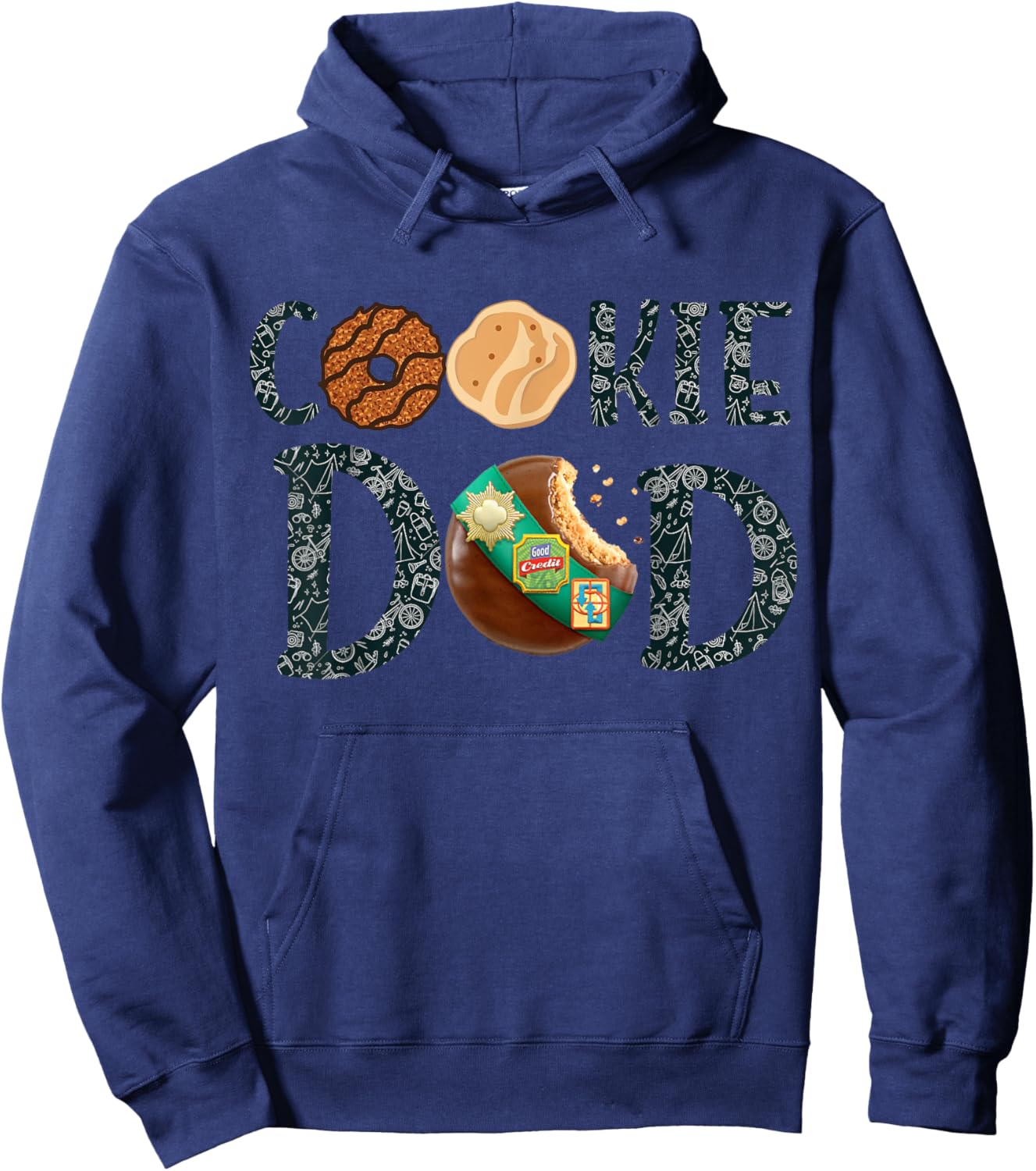 Scout Shirt Cookie Dad Family Girl Troop Leader Gift Hoodie - Hoodie | Navy