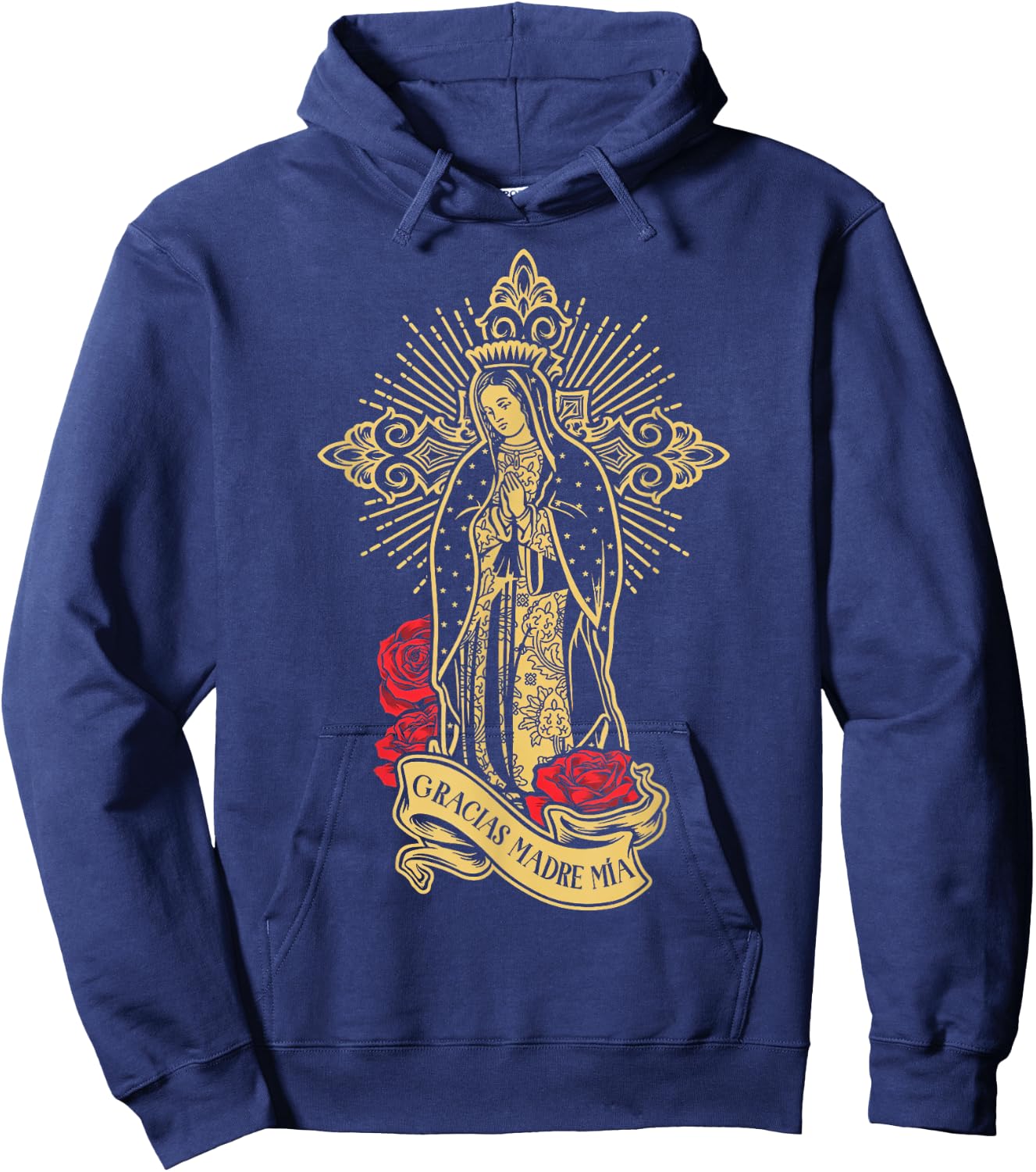 Our Lady of Guadalupe Saint Virgin Mary Hoodie - Hoodie | Navy