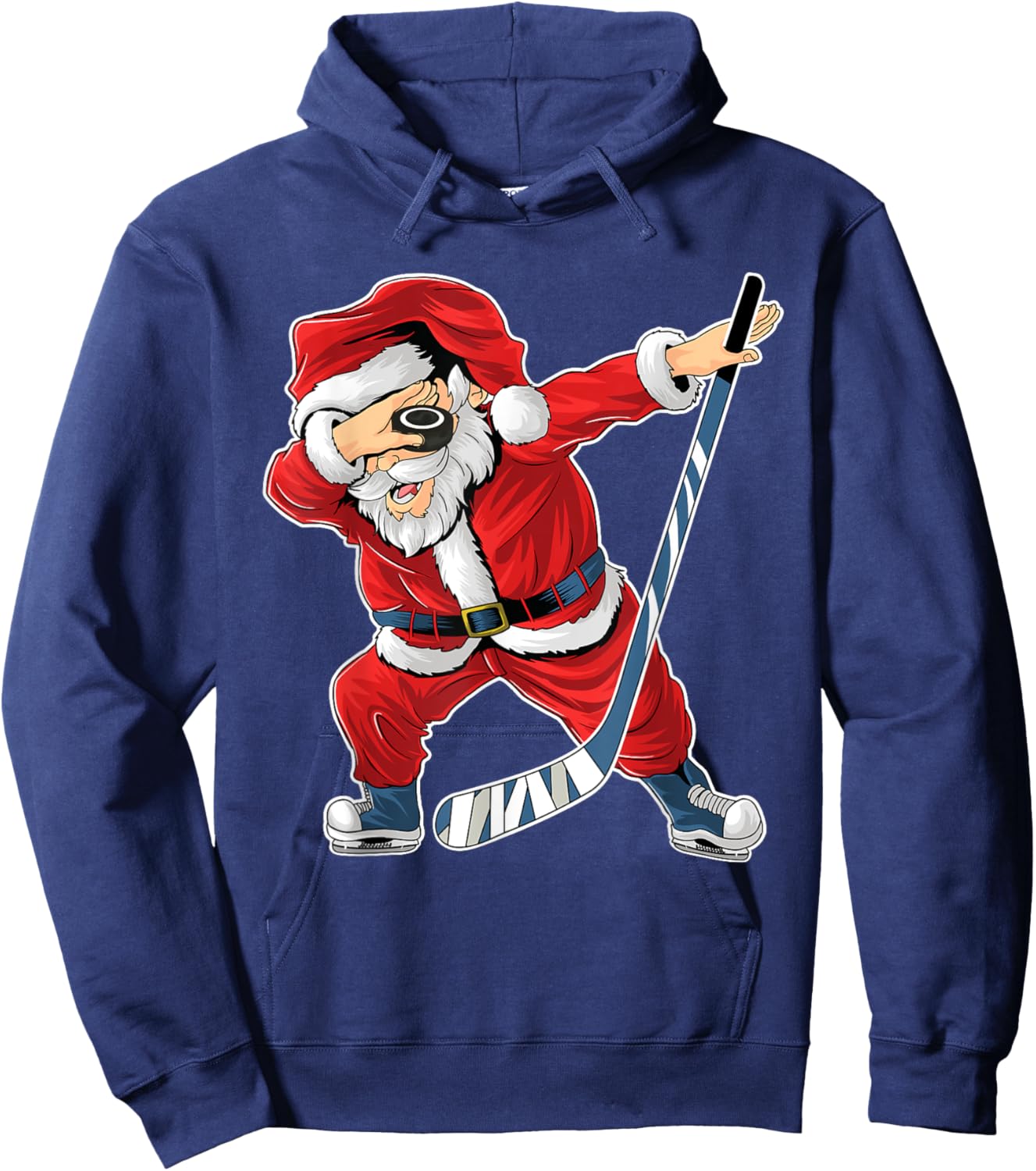 Ice Hockey Dabbing Santa Claus Hockey Player Christmas Hoodie - Hoodie | Navy