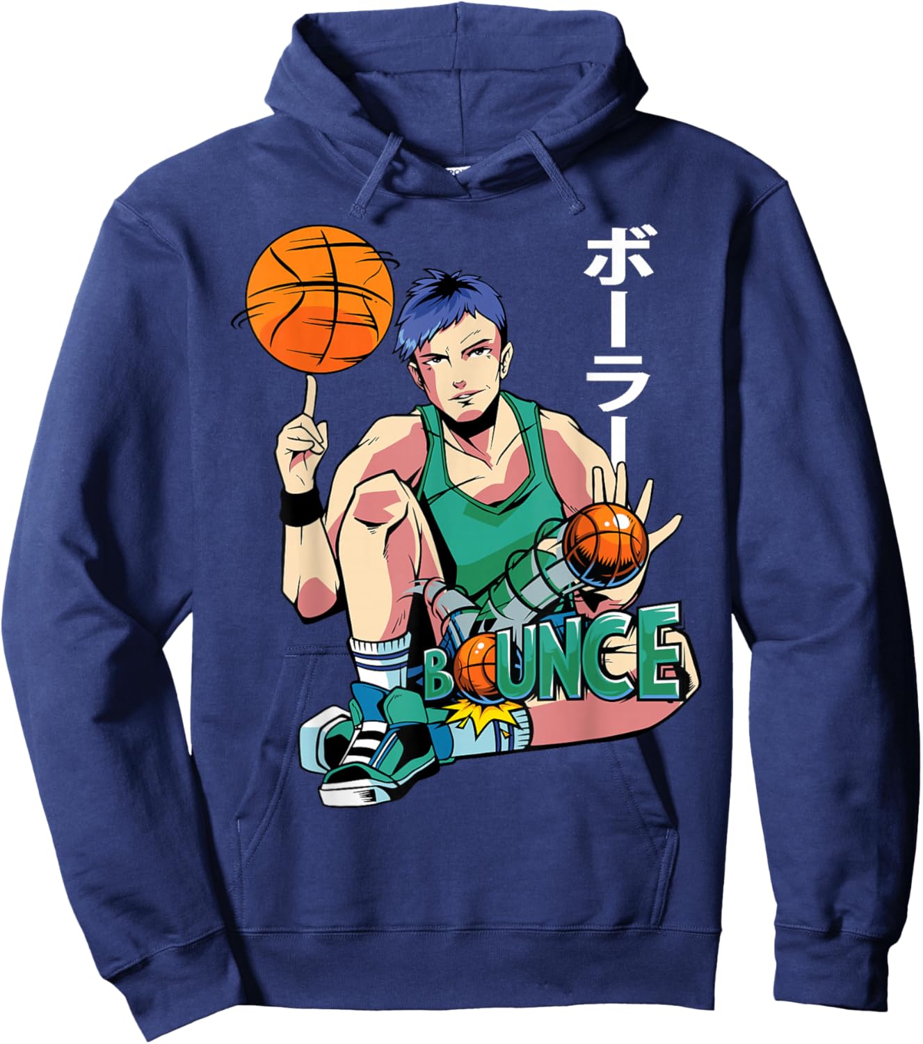 Anime Basketball - Japanese Aesthetics - Otaku - Manga Hoodie - Hoodie | Navy