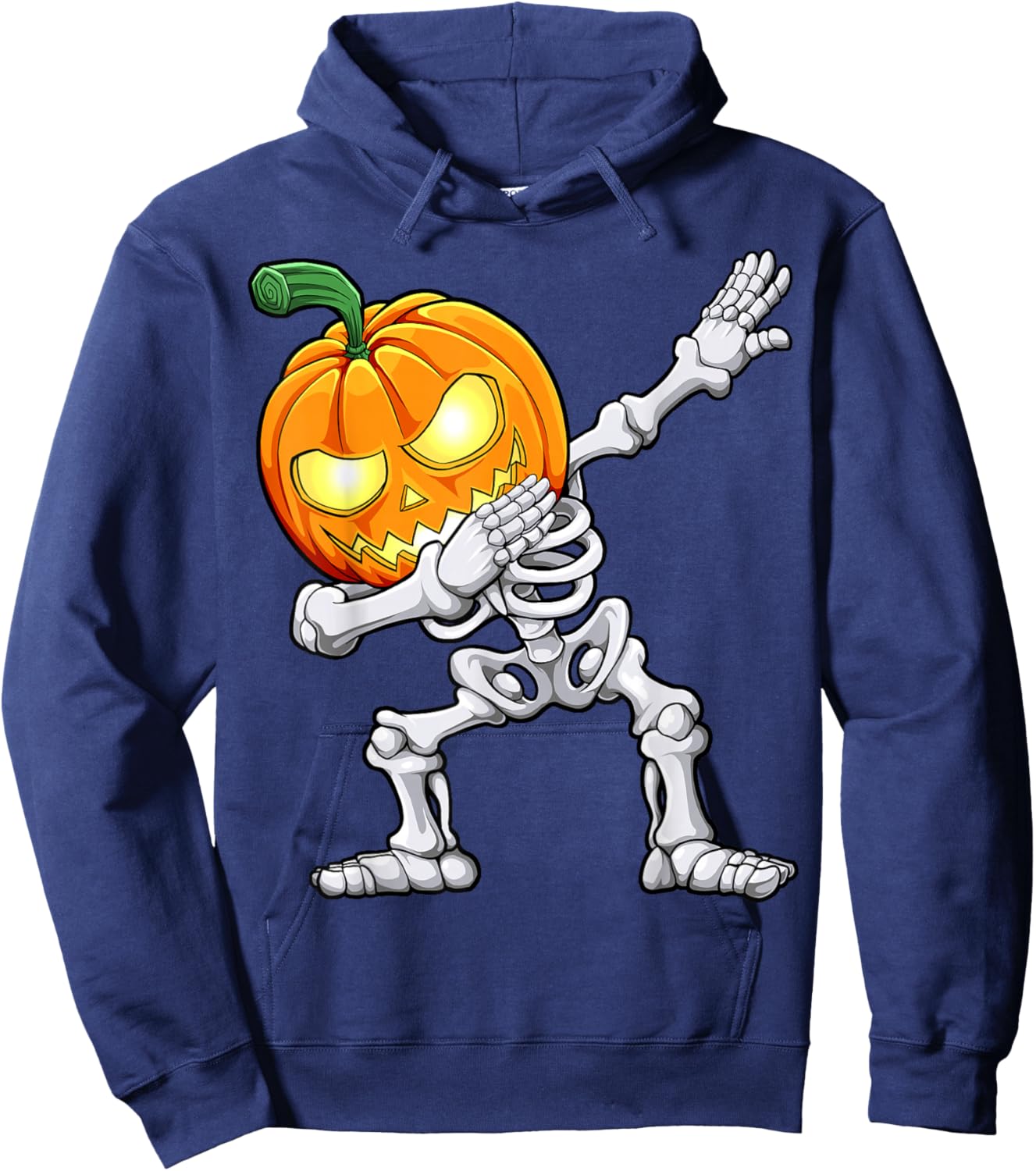 Halloween Boys Dabbing Skeleton Scary Pumpkin Jack O Lantern Hoodie - Hoodie | Navy
