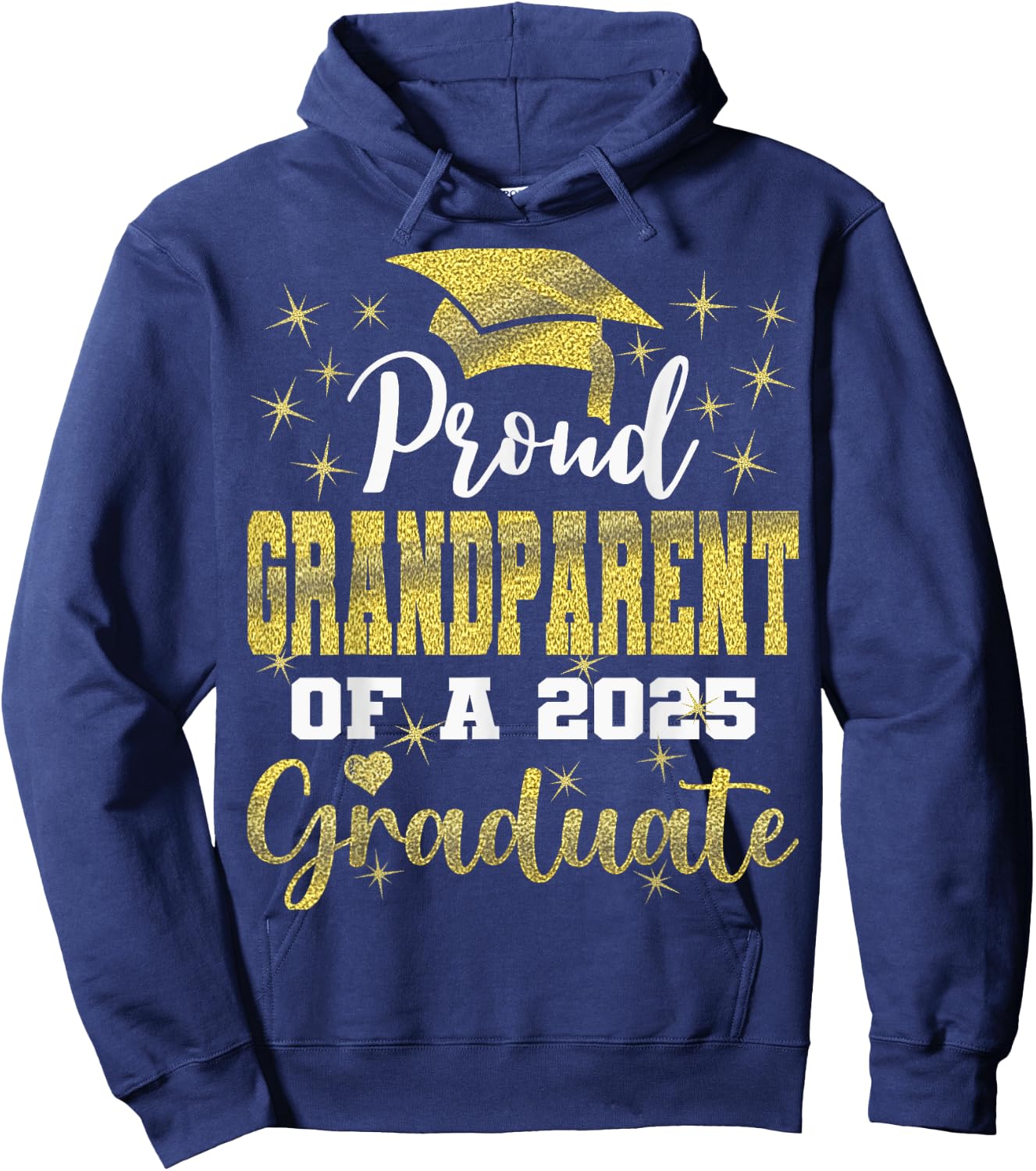 Super Proud Grandparent of 2025 Graduate Graduation Family Hoodie - Hoodie | Navy
