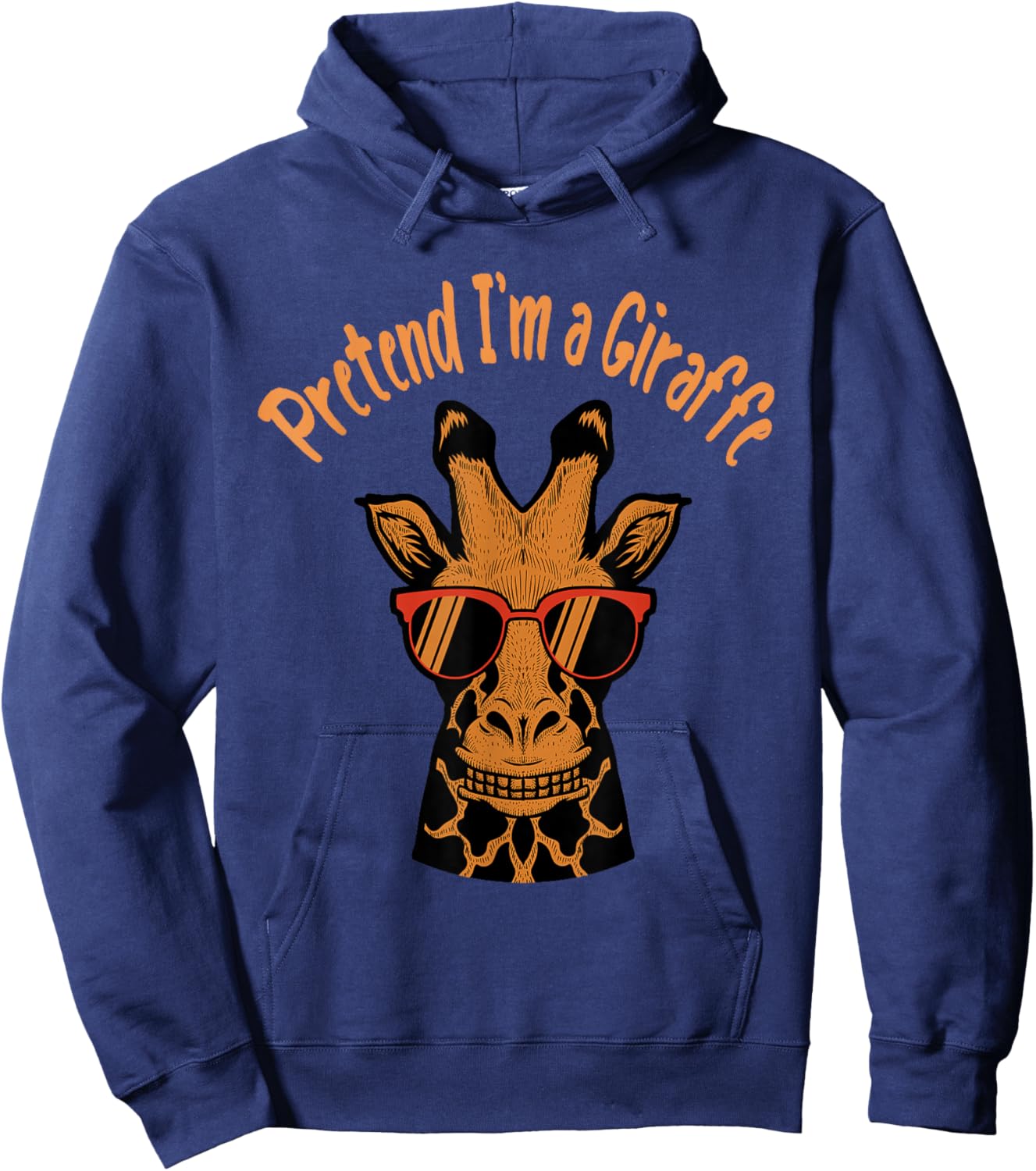 Pretend I'm A Giraffe Funny Lazy Halloween Costume party Hoodie - Hoodie | Navy