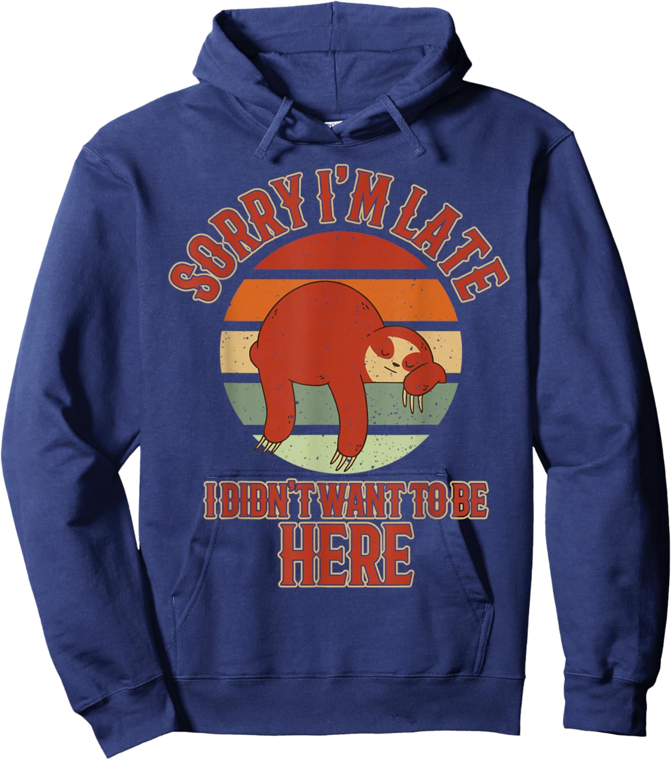 Sleepy sloth lazy animal forest jungle mammal sloth Hoodie - Hoodie | Navy
