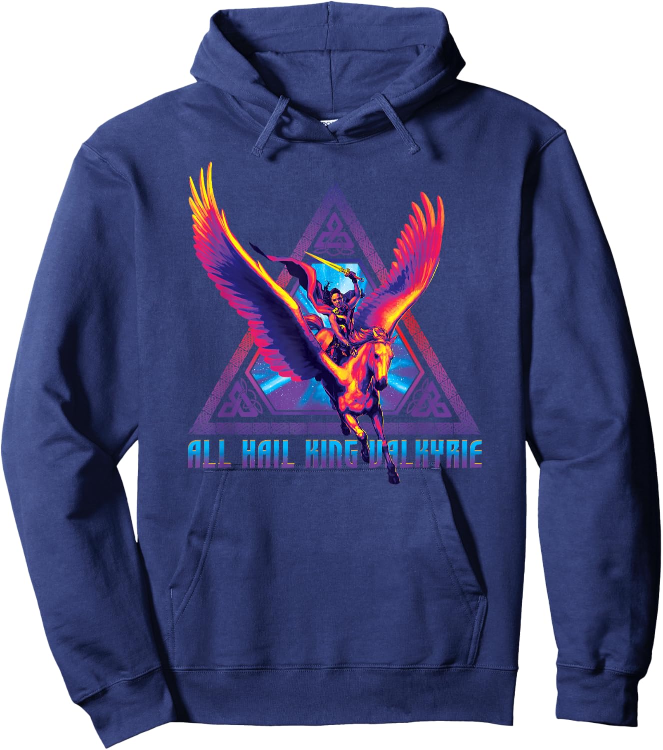 Marvel Thor: Love and Thunder All Hail King Valkyrie Hoodie - Hoodie | Navy