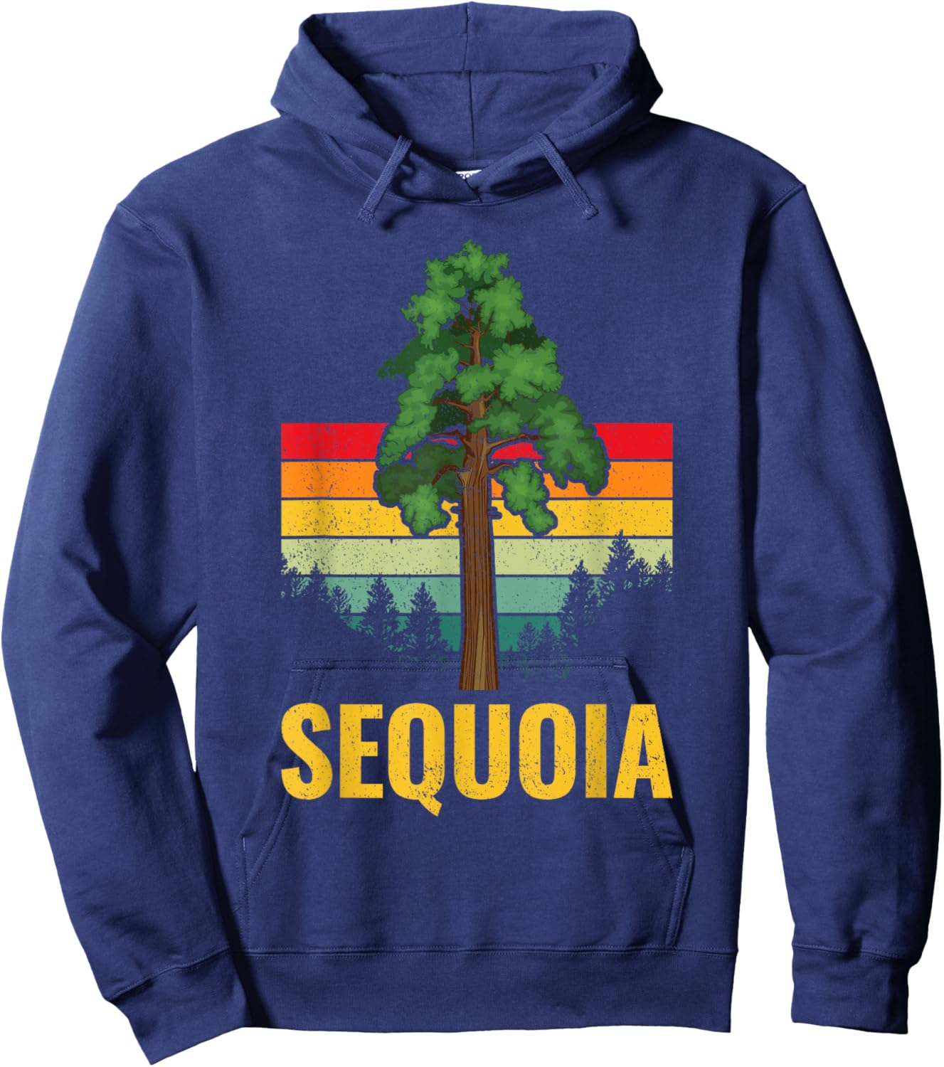 Sequoia US National Park California Vintage Gift Hoodie - Hoodie | Navy