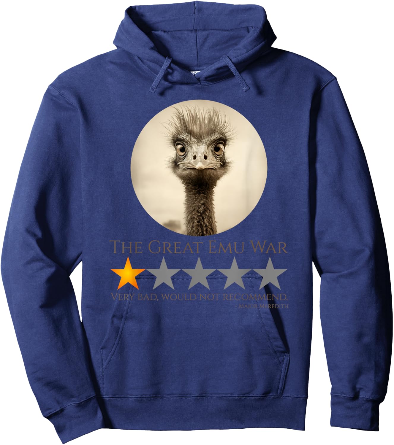 The Great Emu War - Australian History Meme Hoodie - Hoodie | Navy