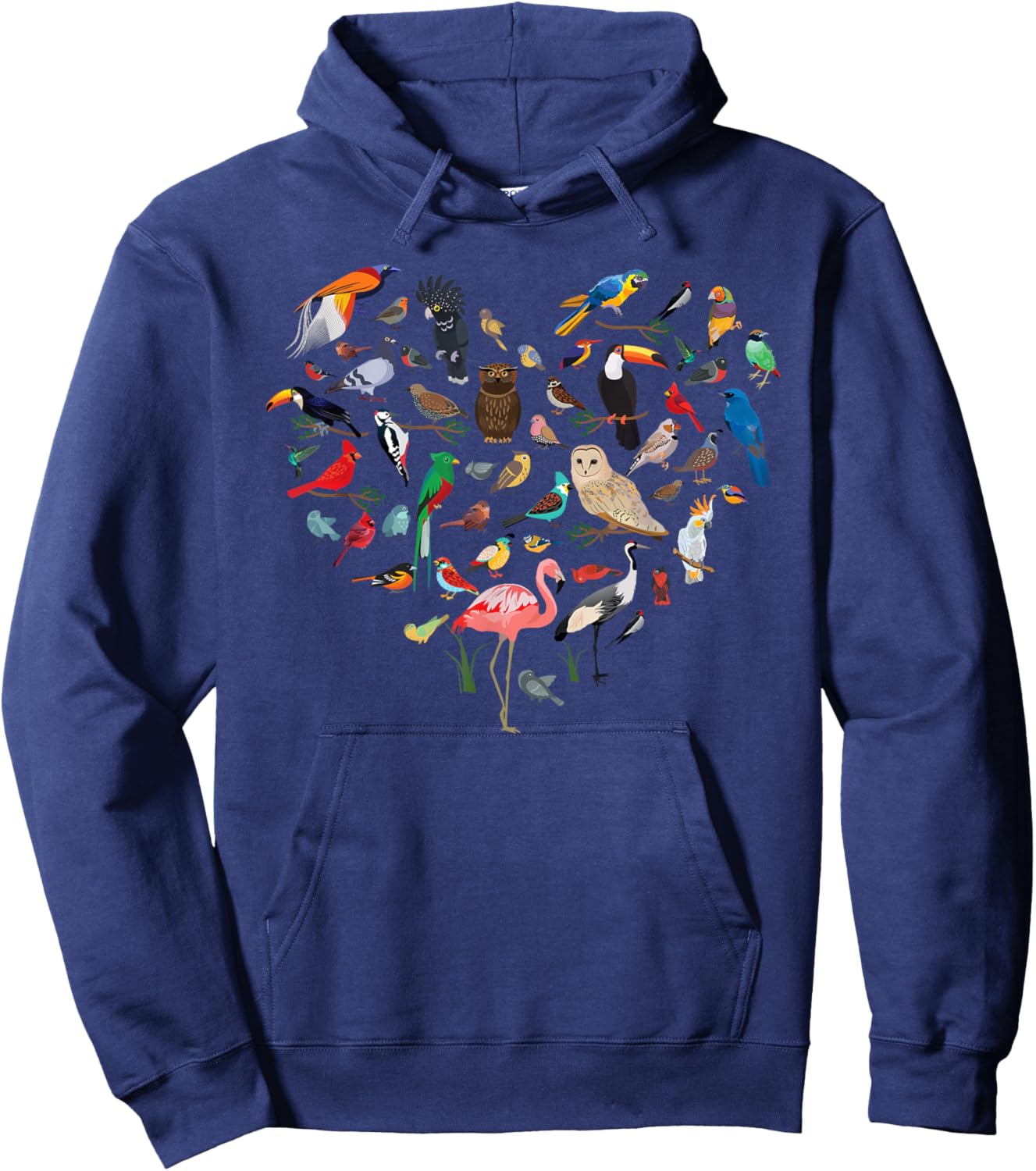 Bird Heart - Birding Bird Watching Birder Bird Watcher Hoodie - Hoodie | Navy