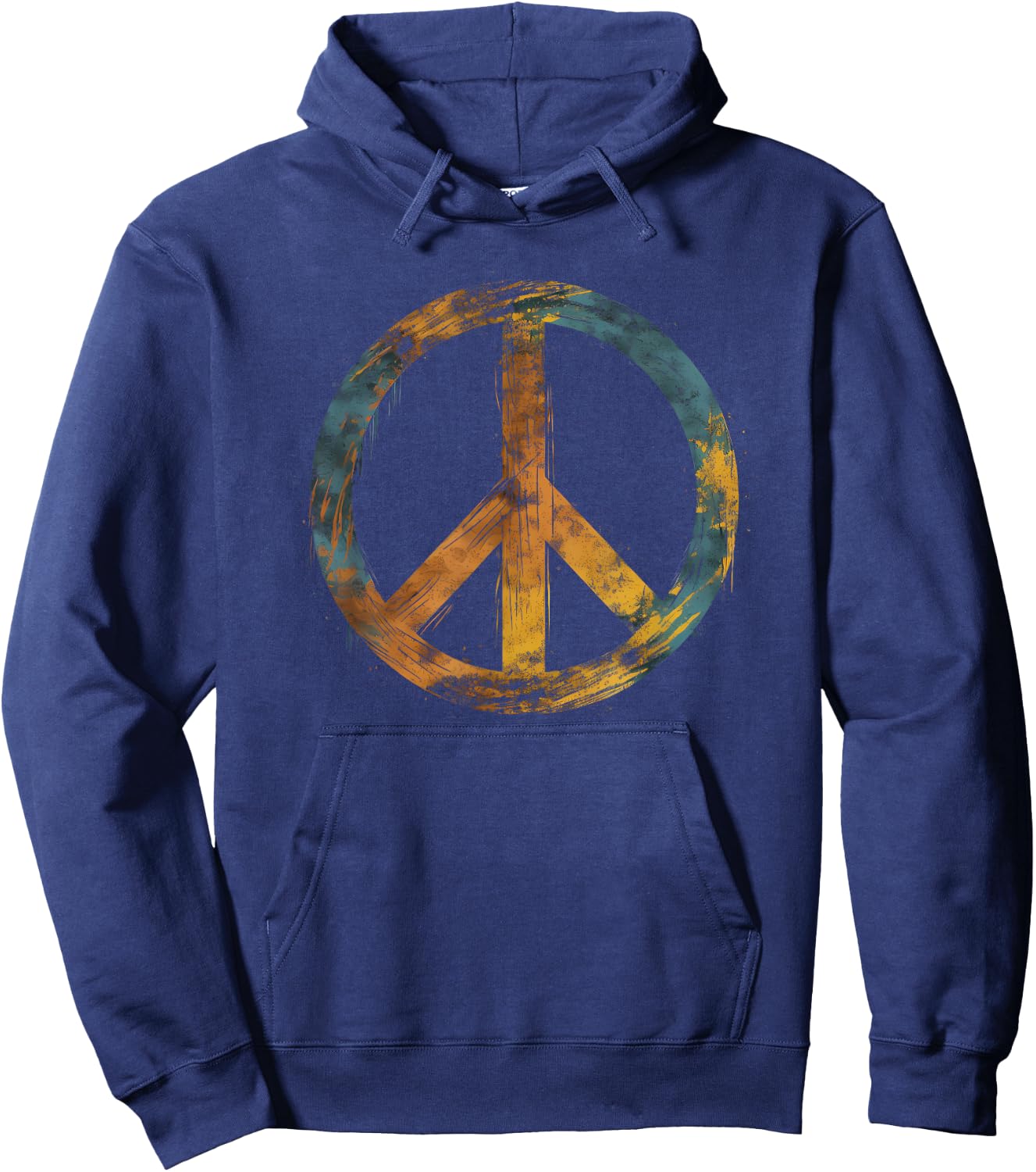 Peace Symbol Retro Design Peace Sign Hoodie - Hoodie | Navy