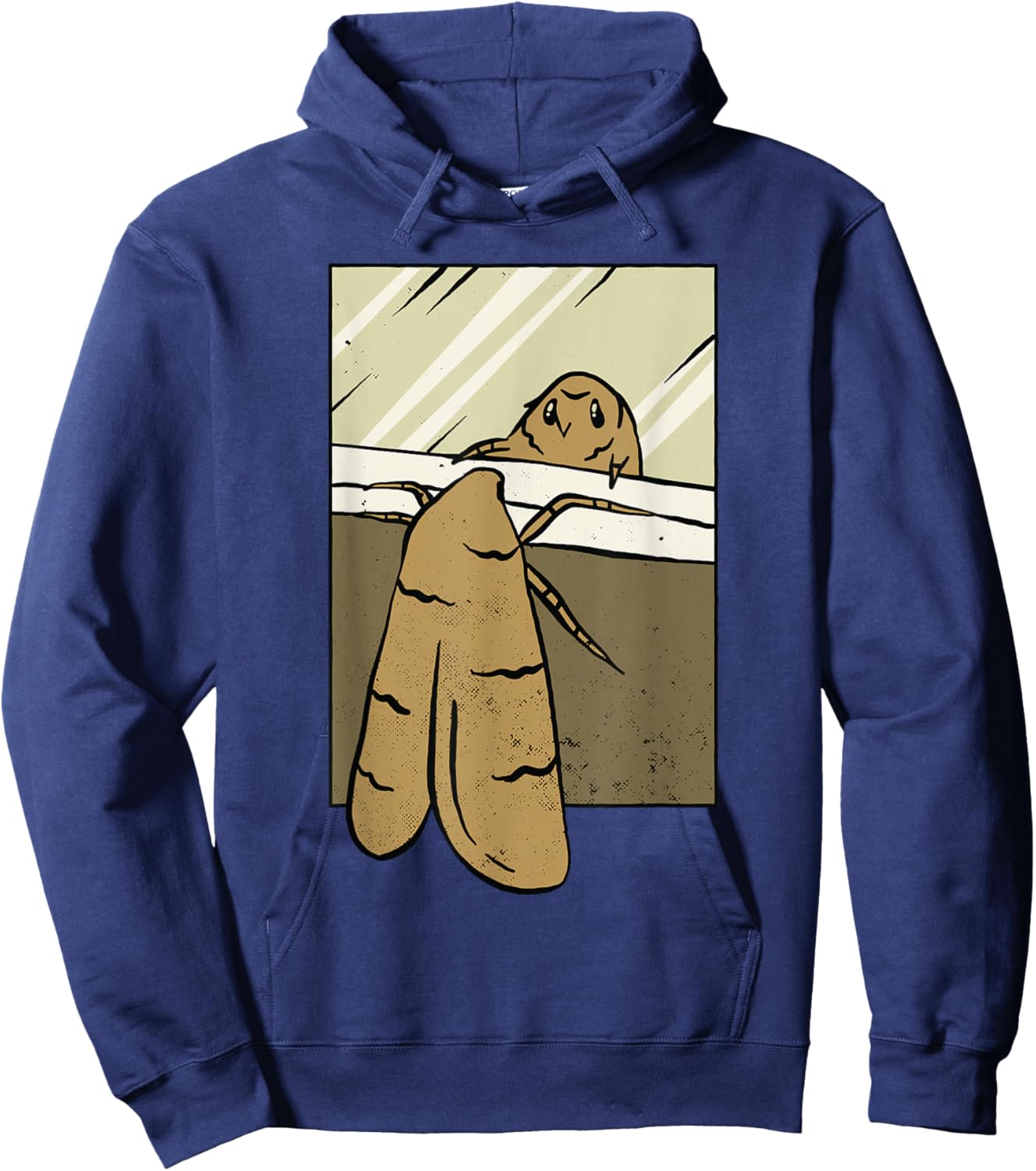 Moth looks at her reflection Moth Insect Entomology Insects Hoodie - Hoodie | Navy