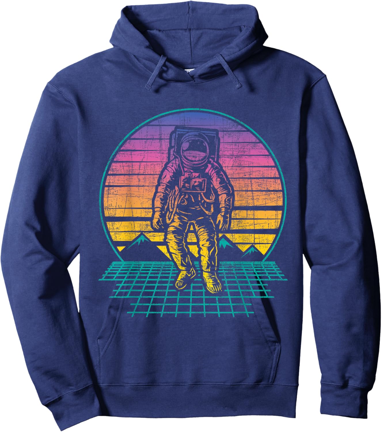 Retro Vintage Astronaut - Spaceman Universe Planets Galaxy Hoodie - Hoodie | Navy