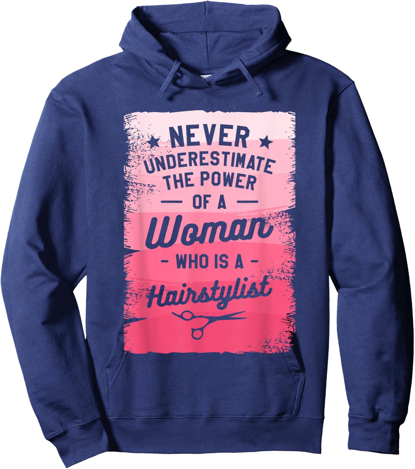 The Power Of A Woman Who Is A Hairstylist Hoodie - Hoodie | Navy