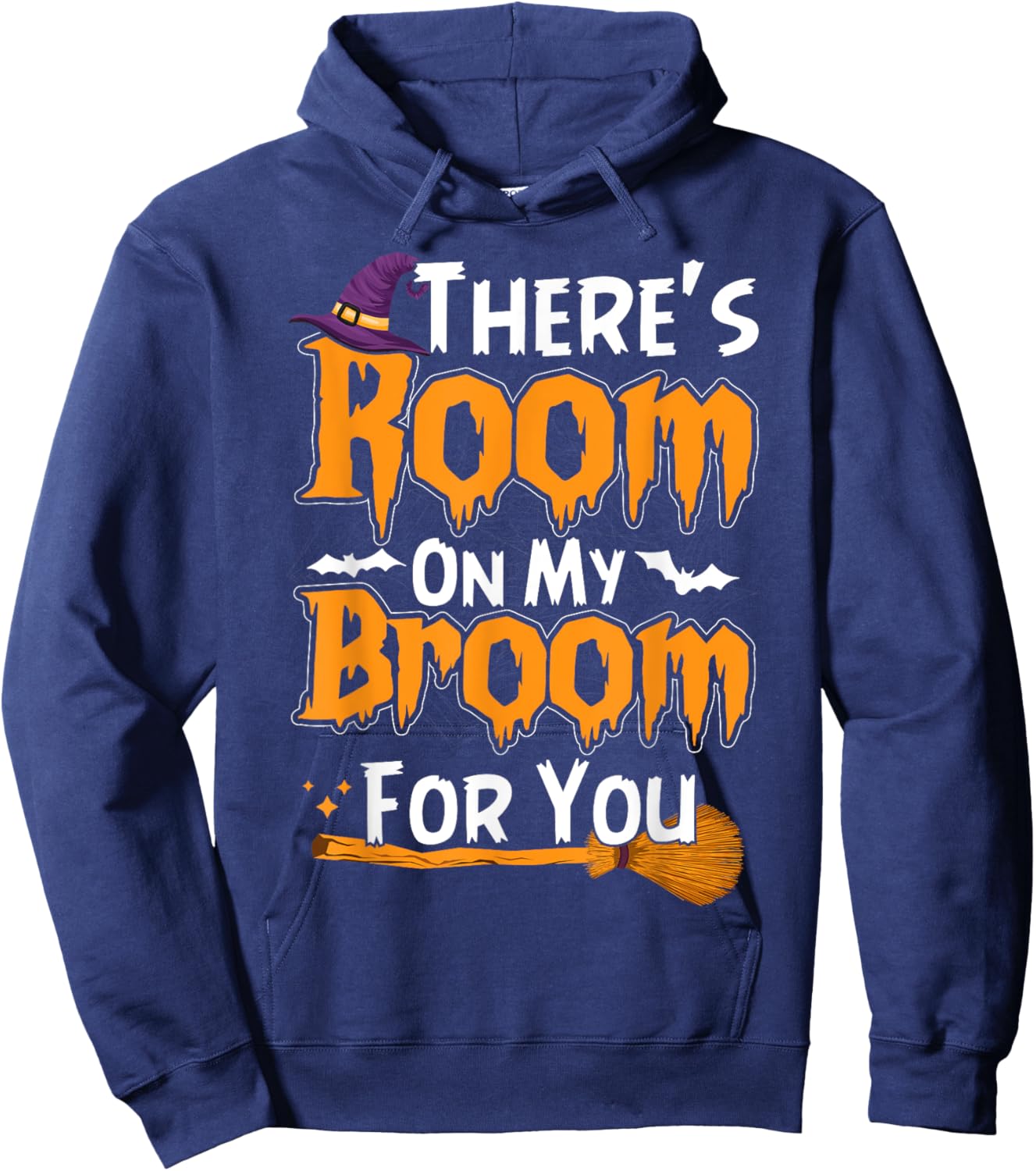 There's Room On My Broom for You Funny Halloween Costume Hoodie - Hoodie | Navy