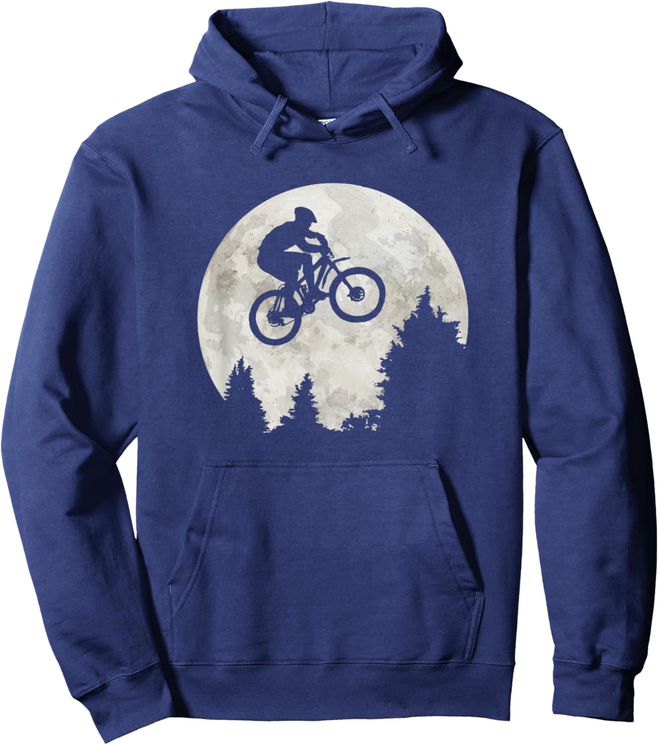 Mountain Bike moon jump funny MTB in Forest Hoodie - Hoodie | Navy