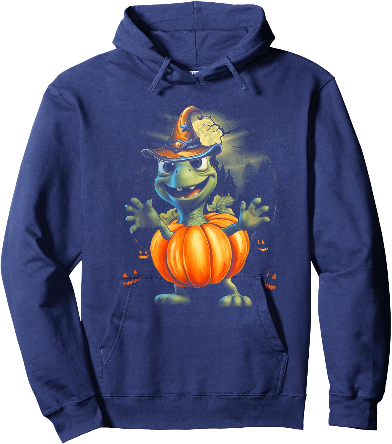 Cute Sea Turtle Pumpkin Halloween Costume Ocean Life Animal Hoodie - Hoodie | Navy