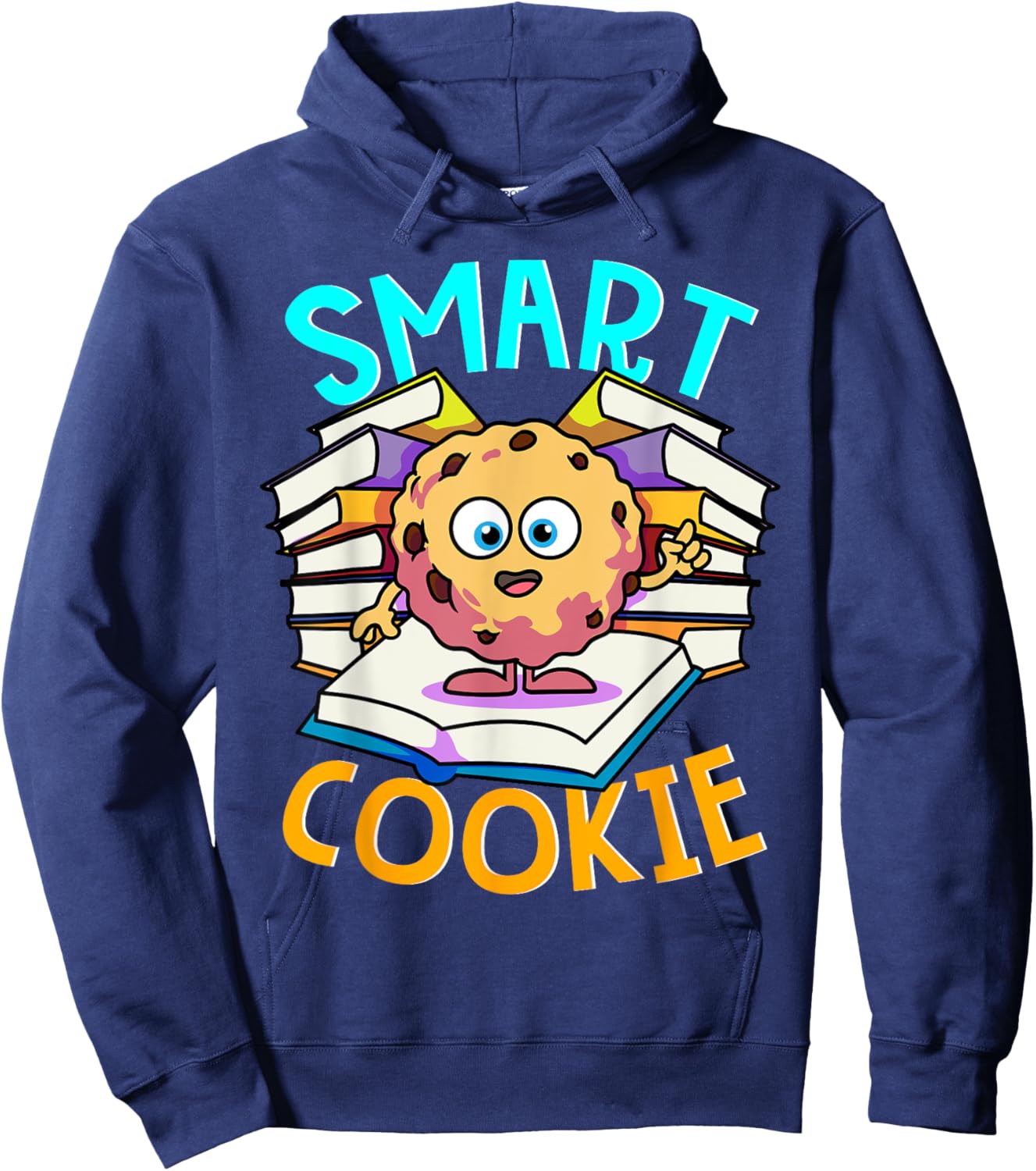 Funny Book Reader Chocolate Chip Cookie Reading Love Books Hoodie - Hoodie | Navy