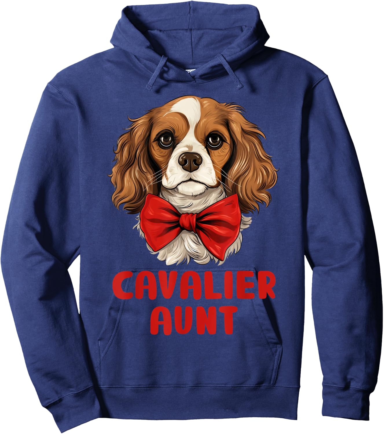Cute Cavalier Aunt Dog Lover Gift Funny Puppy Cavalier Owner Women Girls Kids Hoodie - Hoodie | Navy