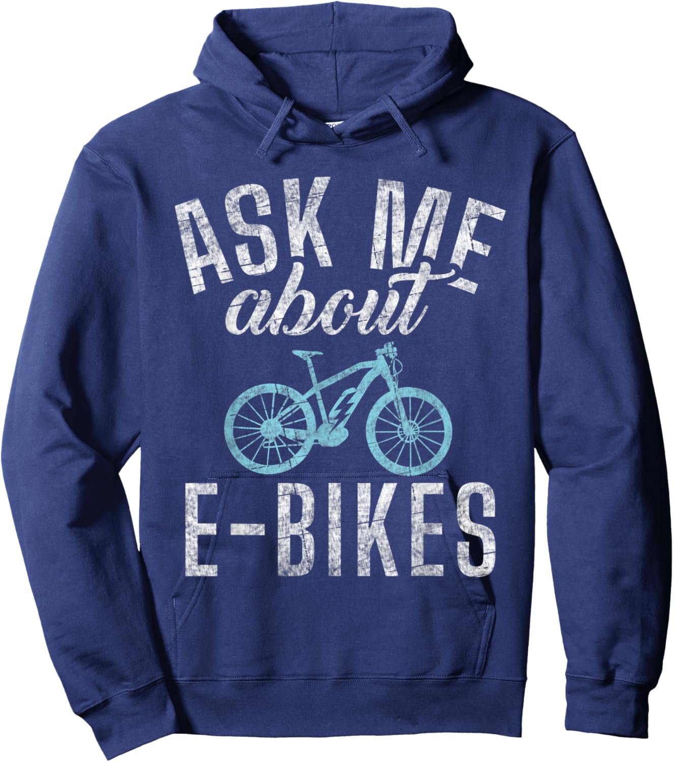 Ask me about E-Bikes E Biking Electric Bike Hoodie - Hoodie | Navy