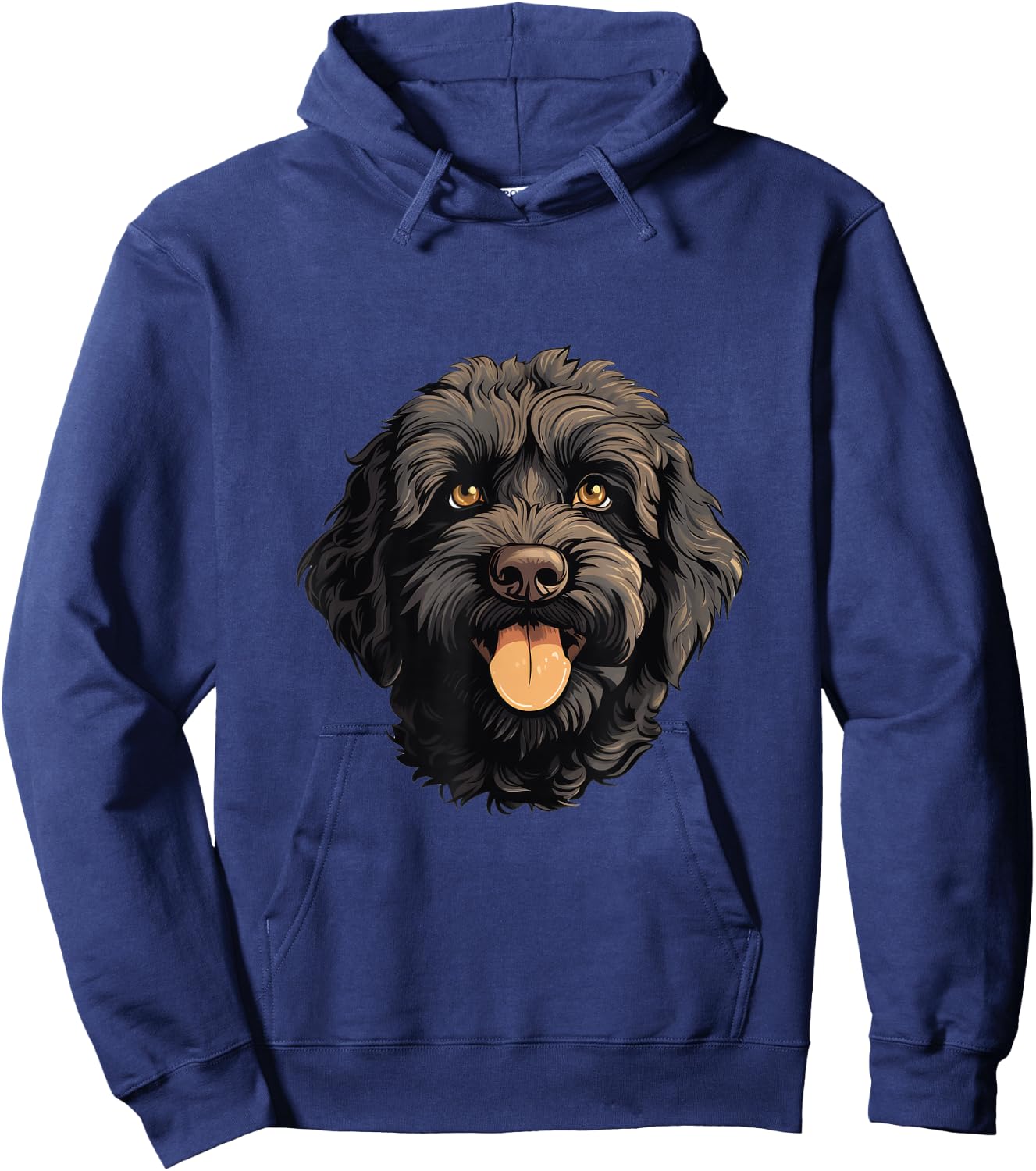 Gift for doodle moms or doodle dads Cute black Labradoodle / Cockapoo puppy -Adults Hoodie - Hoodie | Navy