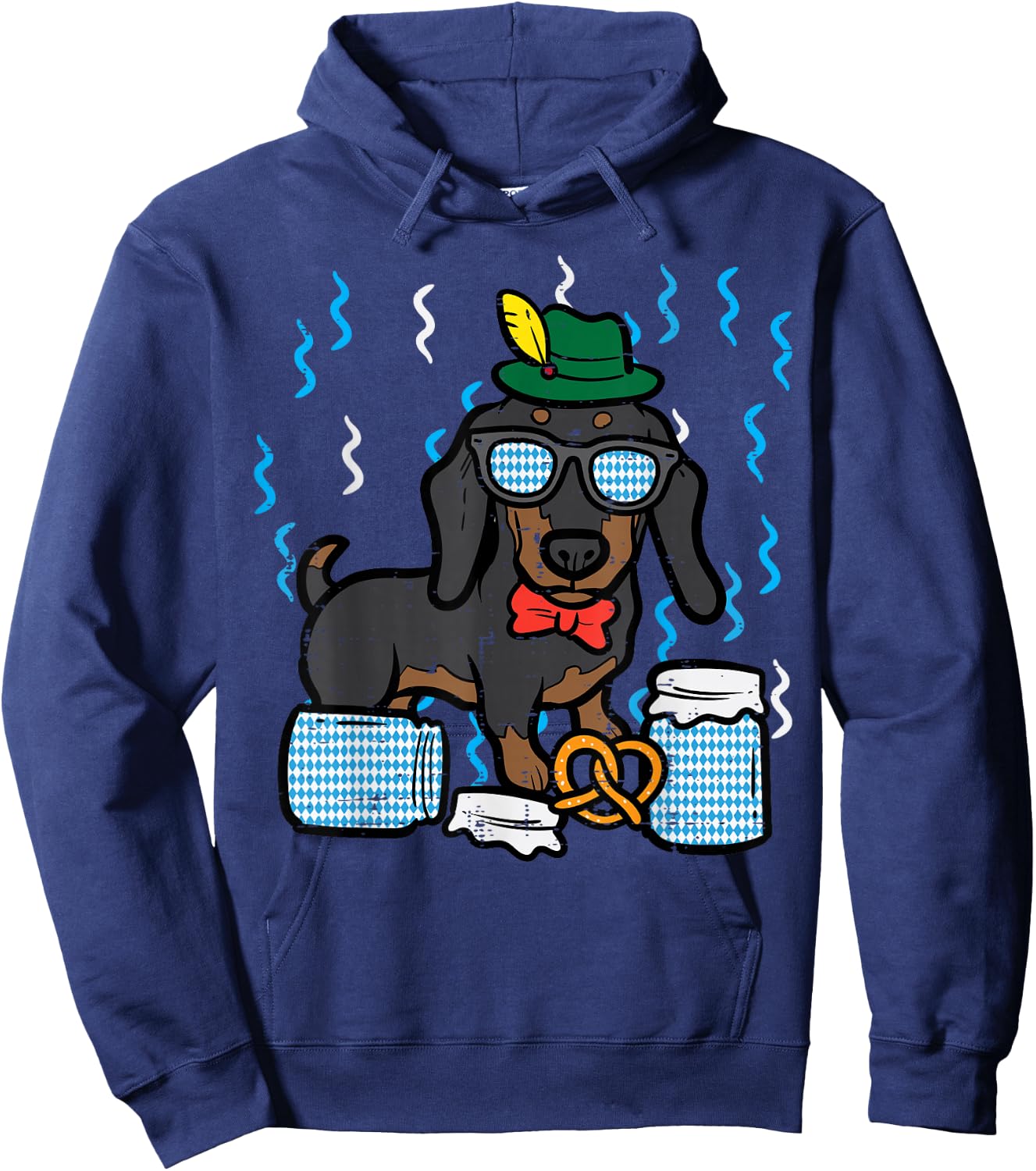 Oktoberfest German Dachshund Dog Owner Doxie Kids Women Men Hoodie - Hoodie | Navy