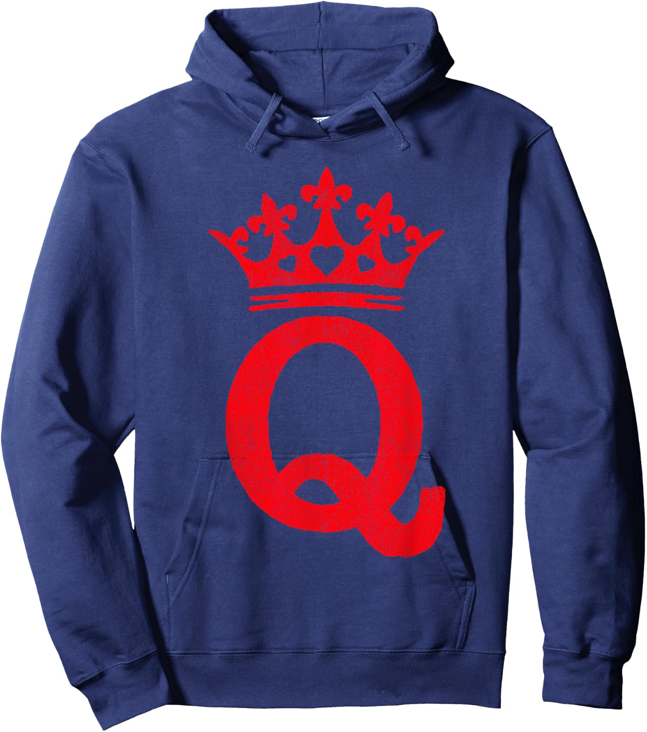 Queen Hearts Halloween Costume - Valentines Queen of Hearts Hoodie - Hoodie | Navy