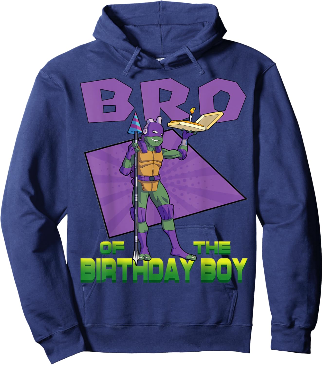 Mademark x Teenage Mutant Ninja Turtles - Donnie Brother of the Birthday Boy Pizza Theme Party Hoodie - Hoodie | Navy