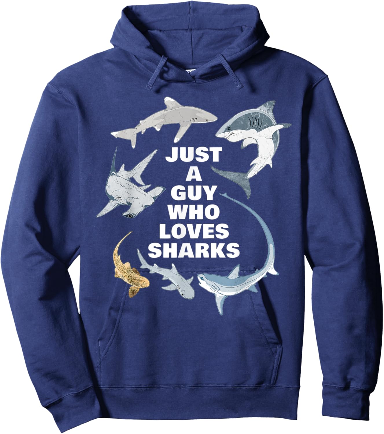 Just a guy who loves sharks Hoodie - Hoodie | Navy