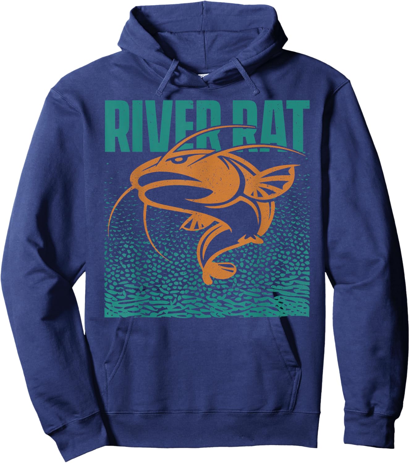 Catfishing Freshwater River Rat - Catfish Fishing Hoodie - Hoodie | Navy