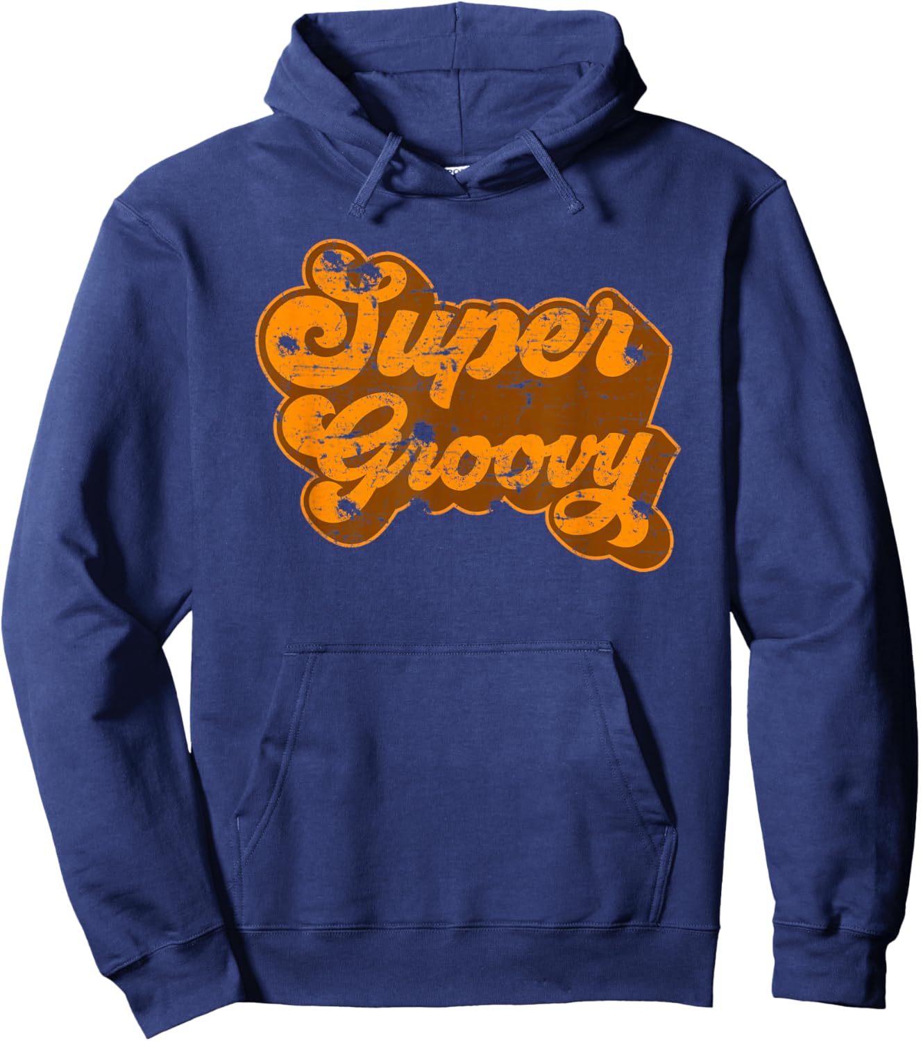 Super Groovy Vintage Retro 1970s Men Women Boy Girls Hoodie - Hoodie | Navy