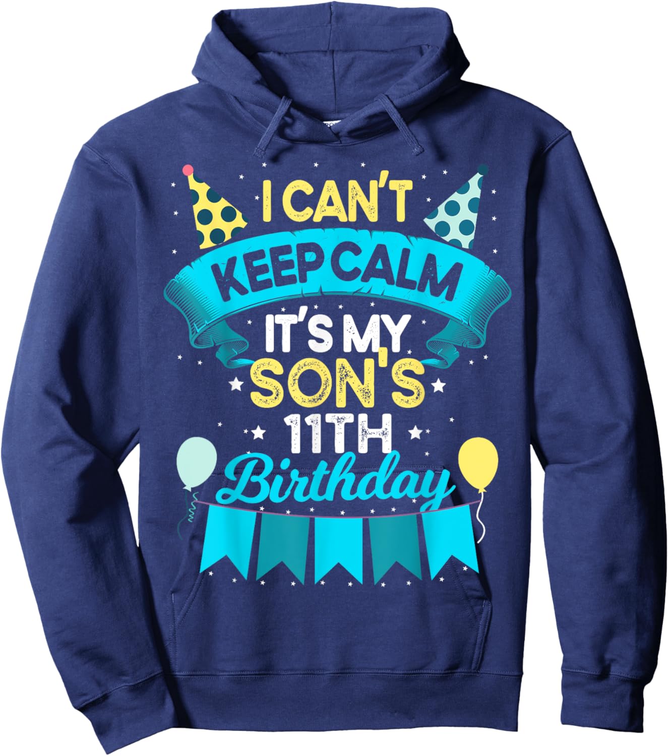 11 Years Old Son Birthday Gift It's My Son 11th Birthday Hoodie - Hoodie | Navy