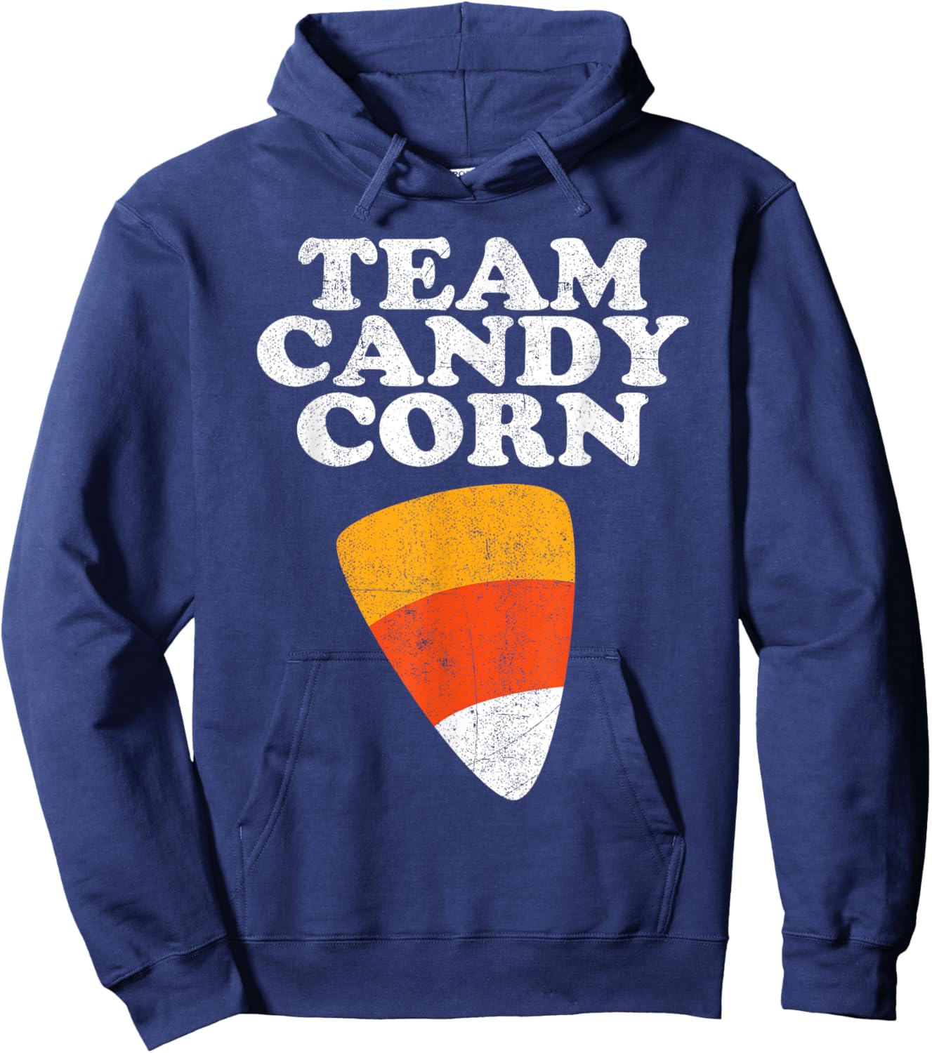 Team Candy Corn Funny Halloween Retro 80's 70's Costume Hoodie - Hoodie | Navy