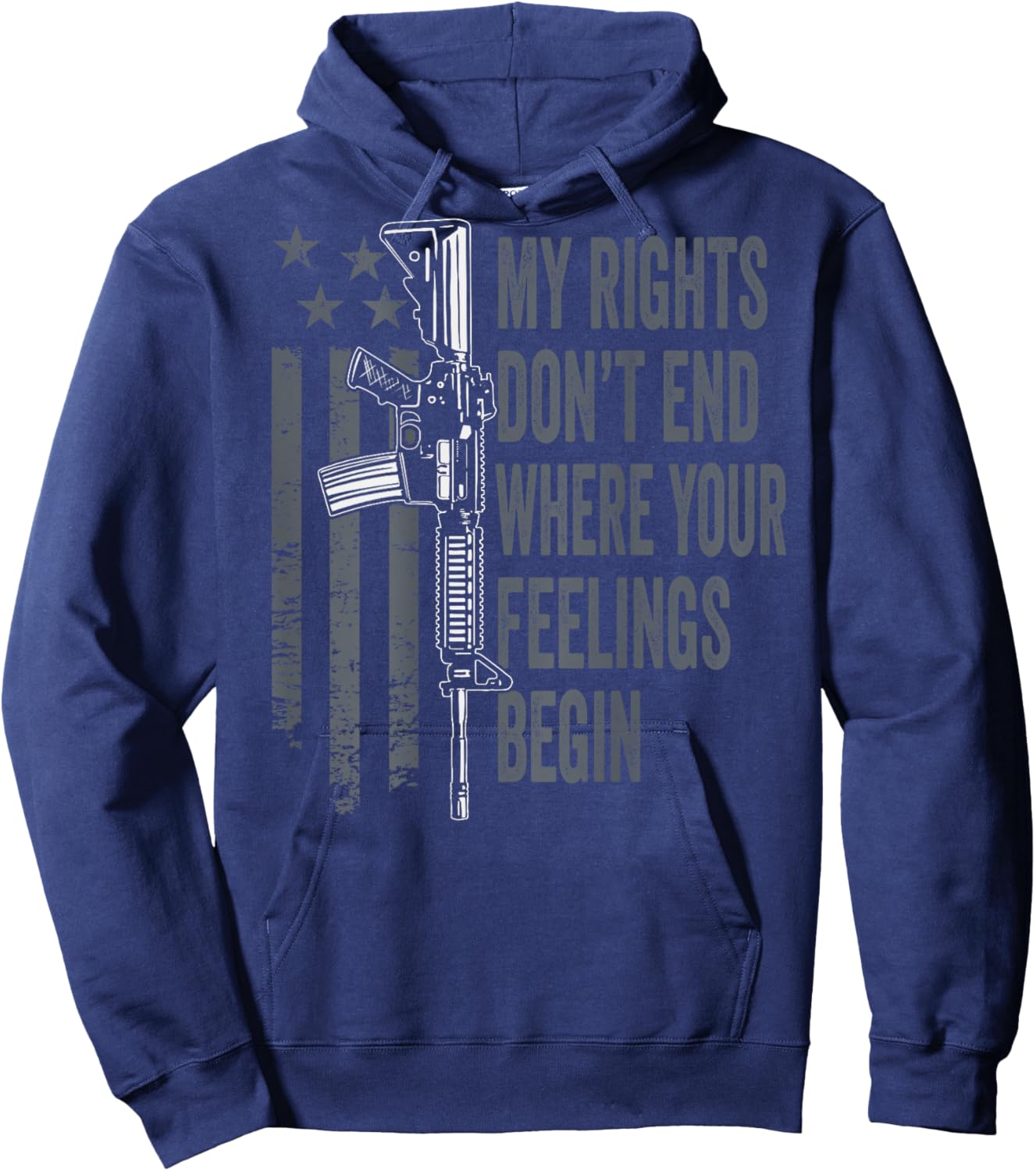 My Rights Don't End Where Your Feelings Begin (ON BACK) Hoodie - Hoodie | Navy