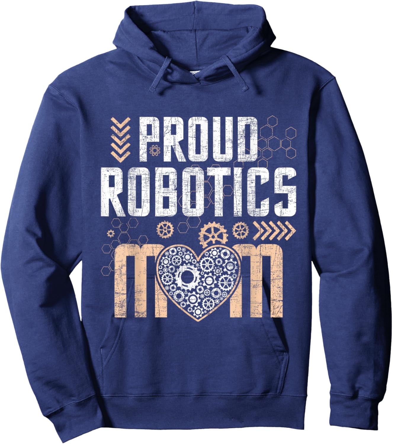 Proud Robotics Mom - Robot Lover Engineer Engineering Cyborg Hoodie - Hoodie | Navy