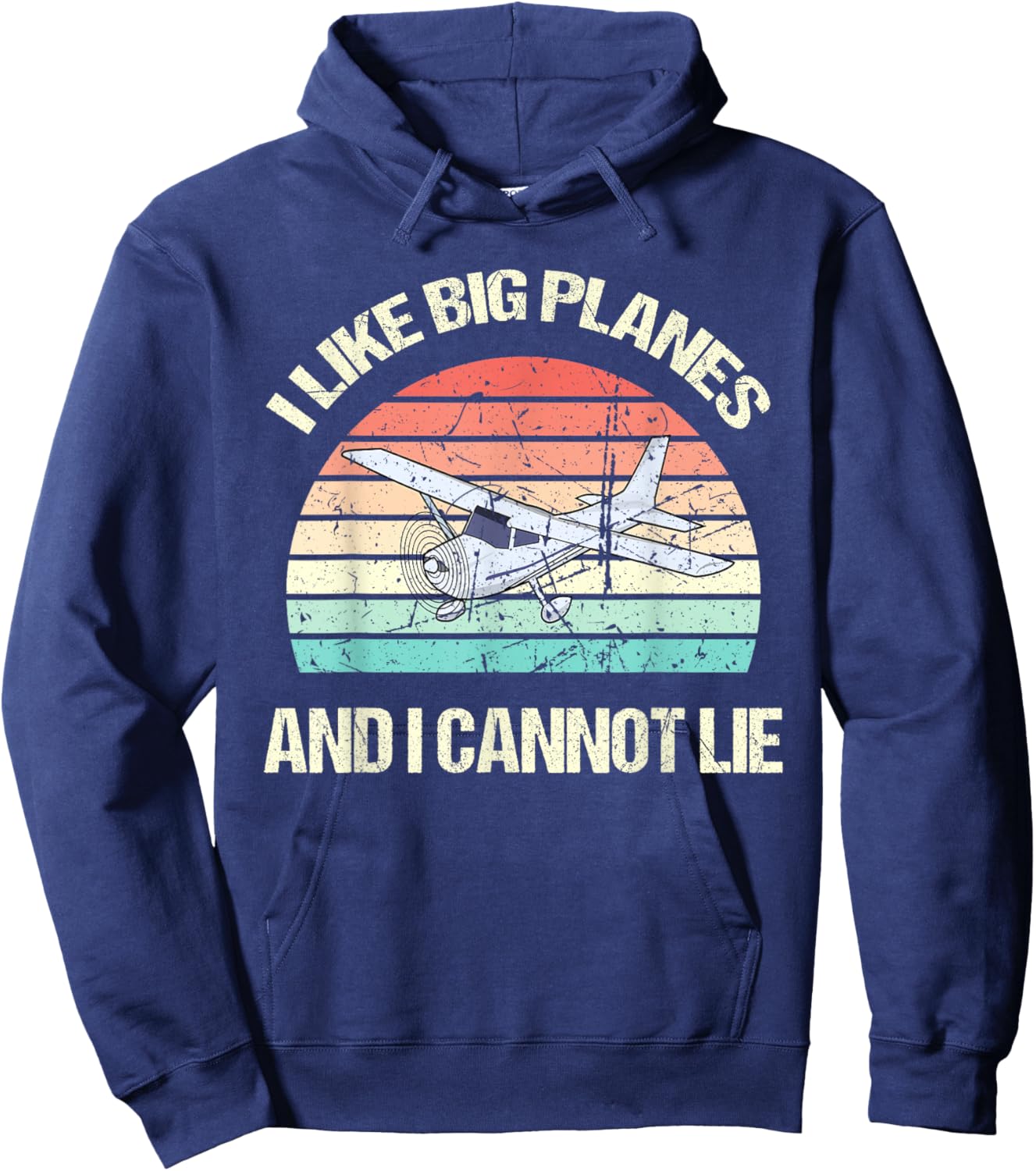 I Like Big Planes Funny Airplane Pilot Aircraft Plane Flying Hoodie - Hoodie | Navy