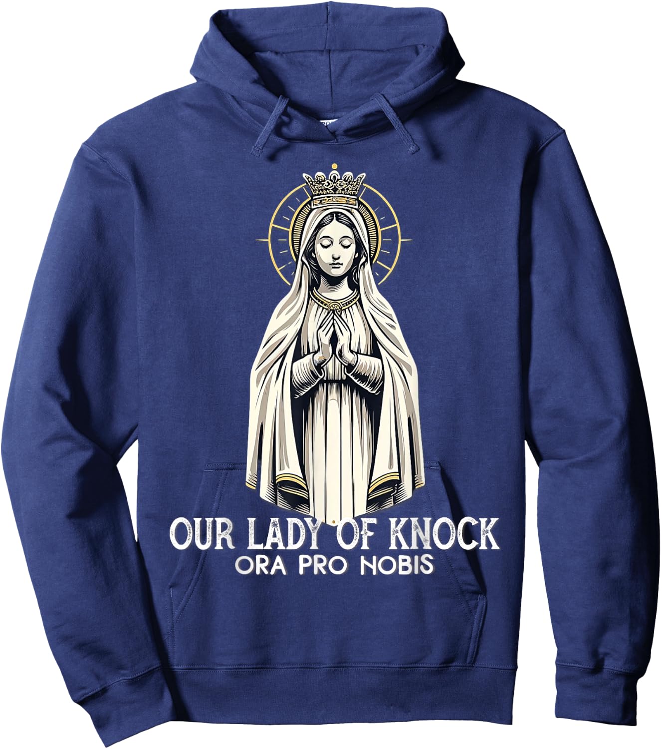 Our Lady of Knock Pilgrimage Ireland Marian Catholic Hoodie - Hoodie | Navy
