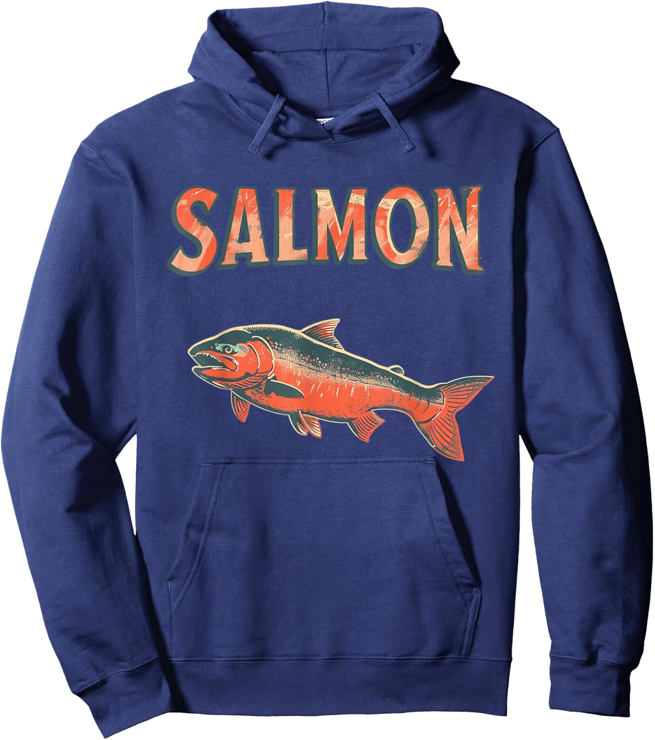 Nice Salmon Fish Costume for fishing Lovers Hoodie - Hoodie | Navy