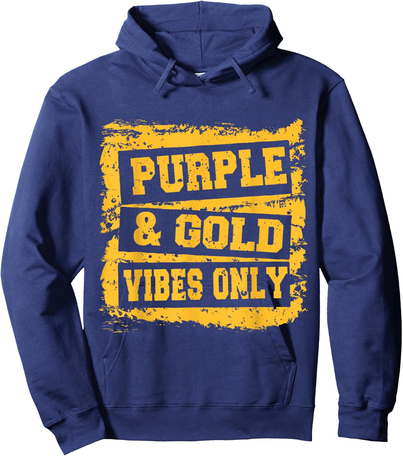 Purple & Gold Game Day Group Shirt for High School Football Hoodie - Hoodie | Navy