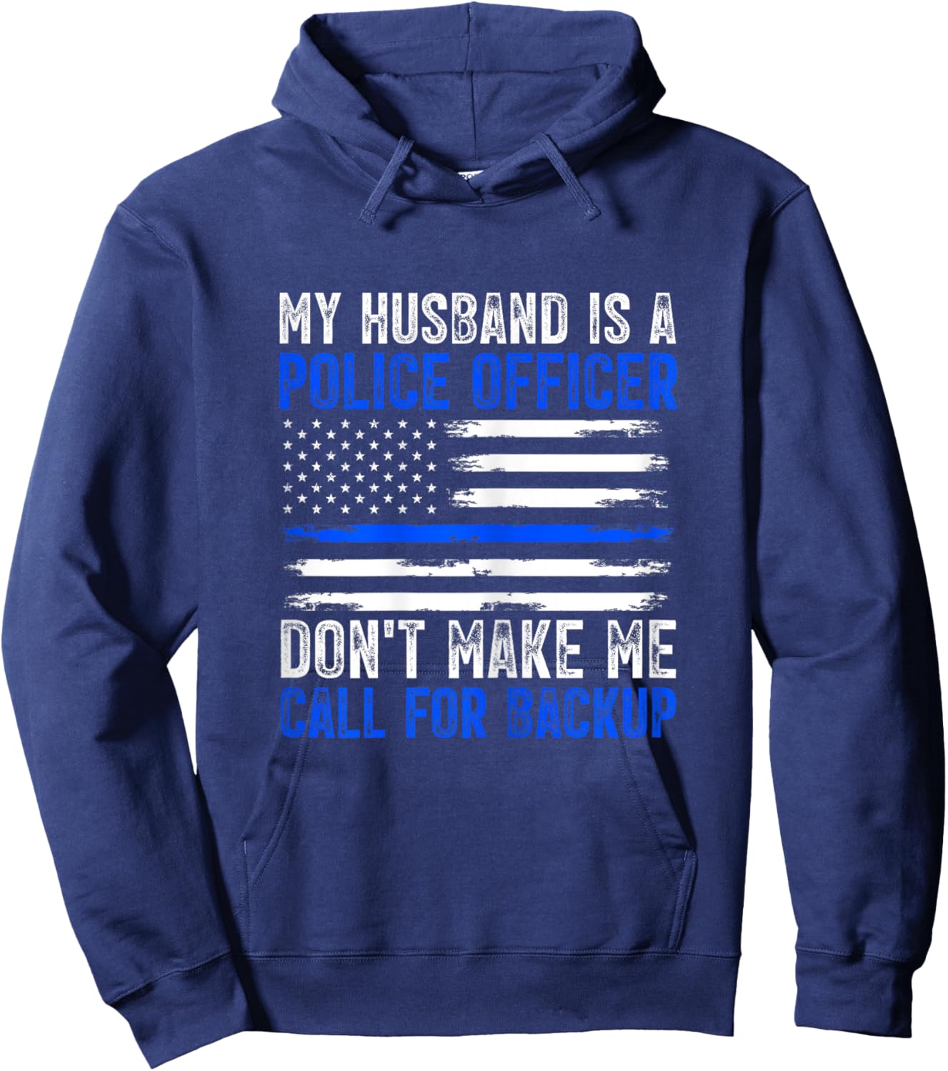 My Husband Is A Police Officer Hoodie - Hoodie | Navy