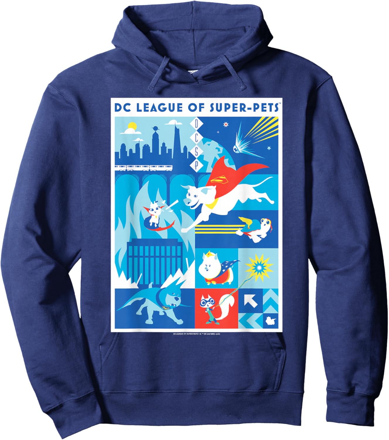 DC League of Super-Pets Krypto and Friends Vs. lulu Hoodie - Hoodie | Navy