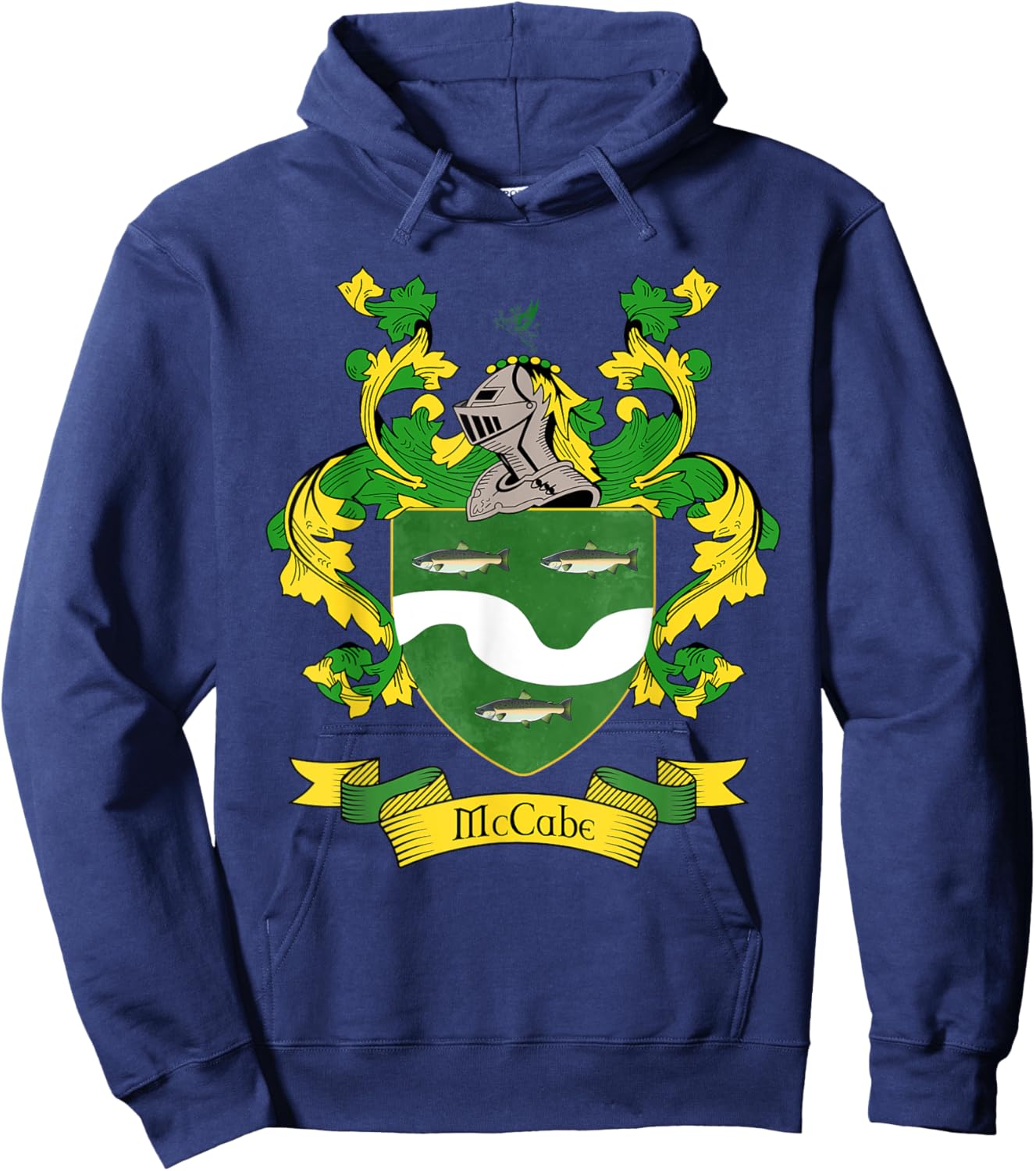 McCabe Coat of Arms | McCabe Surname Family Crest Hoodie - Hoodie | Navy