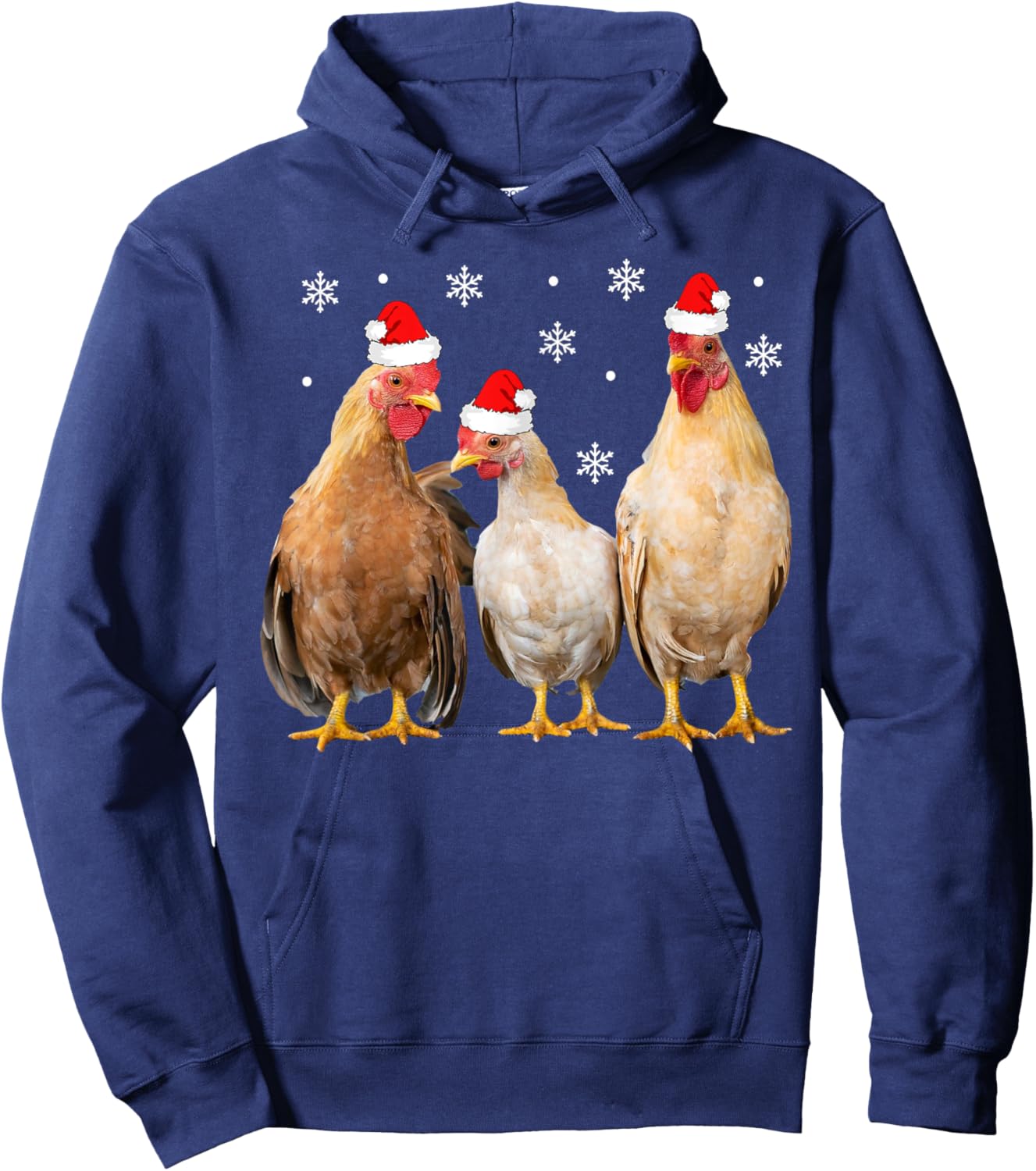Christmas Chicken Shirt Kids Matching Family Chicken Pajamas Hoodie - Hoodie | Navy