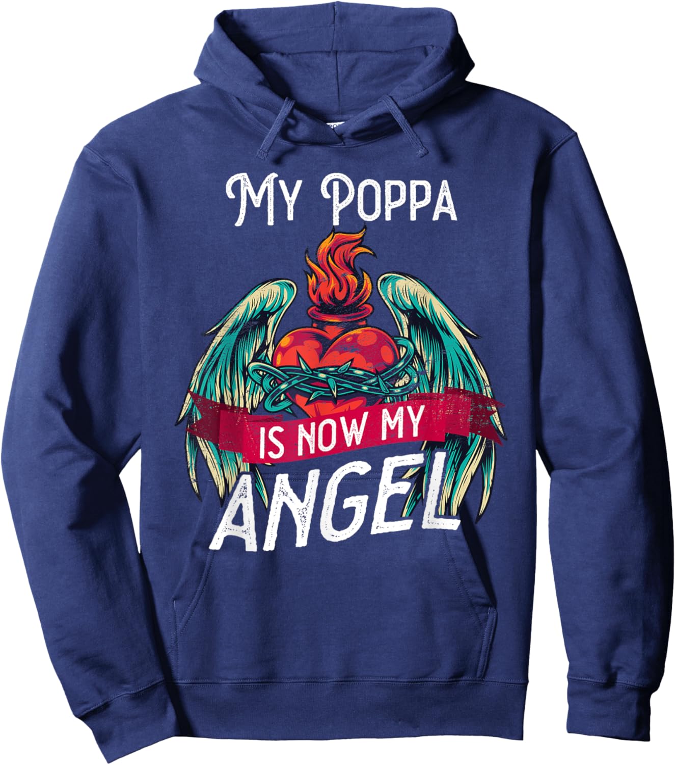 Loving memory loss of My Poppa angel in heaven Hoodie - Hoodie | Navy